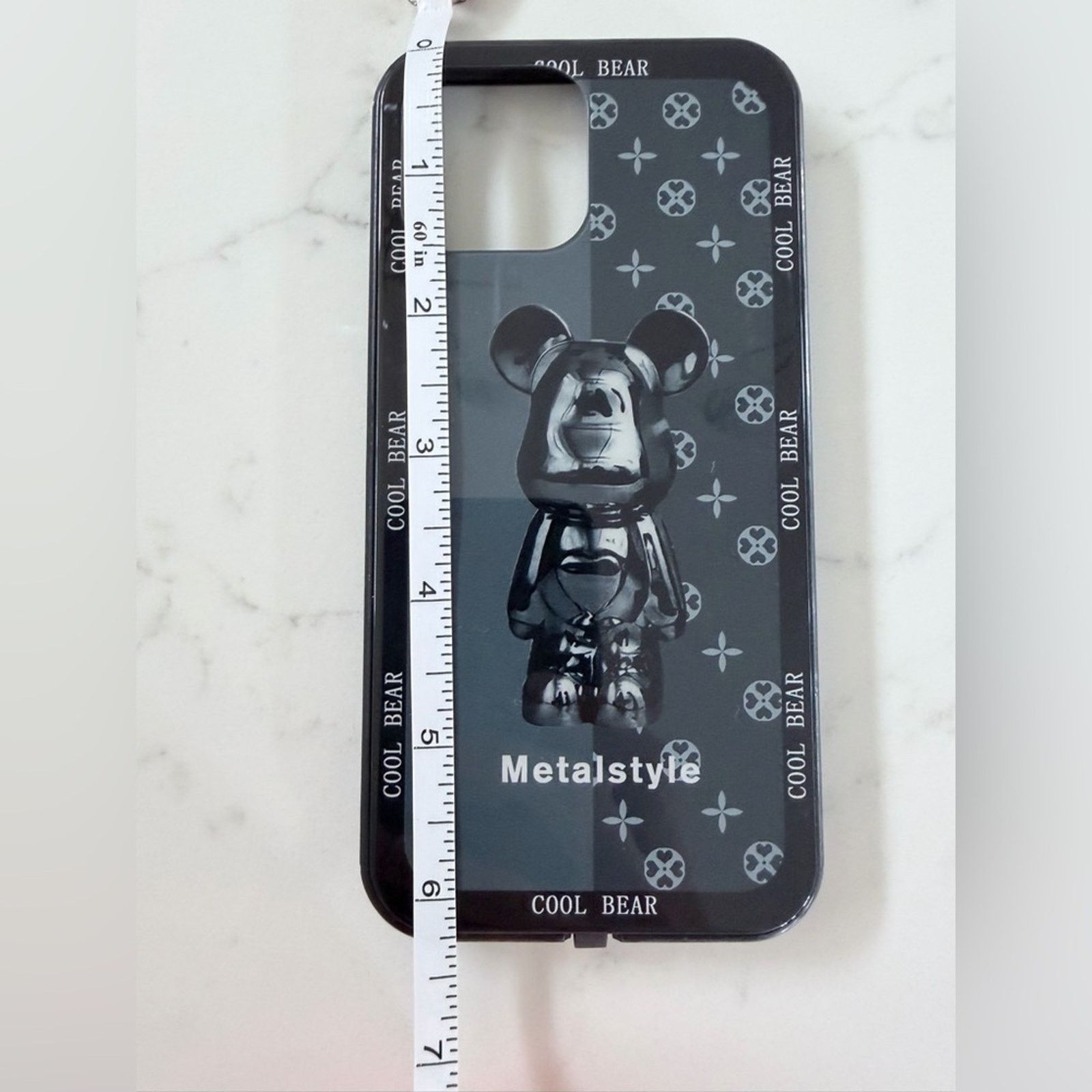 Other IPhone 13 Pro Max Metalstyle Cool Bear Black IPhone Case Size ONE SIZE - 4 Thumbnail