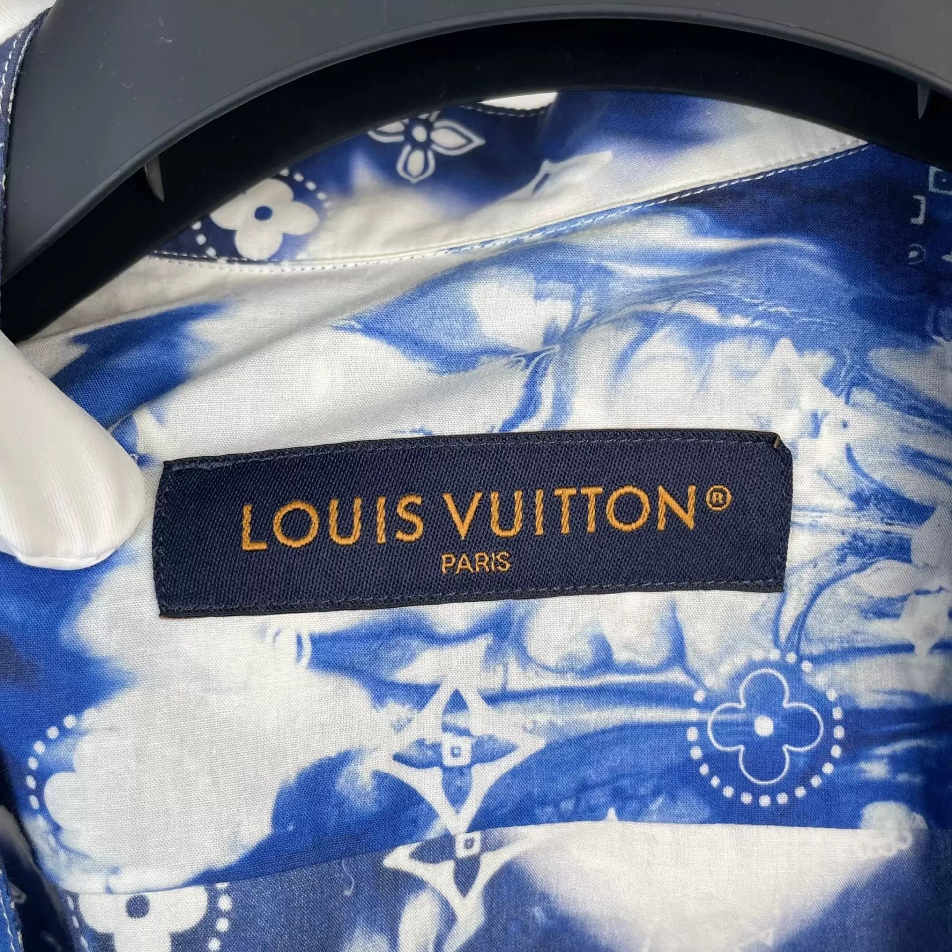 Louis Vuitton LV Cotton Logo Short Sleeve Shirt Men's Blue Size S Size US S / EU 44-46 / 1 - 3 Thumbnail