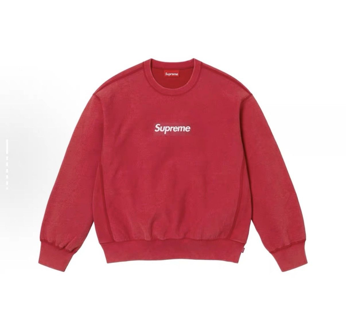Supreme Supreme SS25 Washed Box Logo Crewneck Red J31 Size US L / EU 52-54 / 3 - 1 Thumbnail