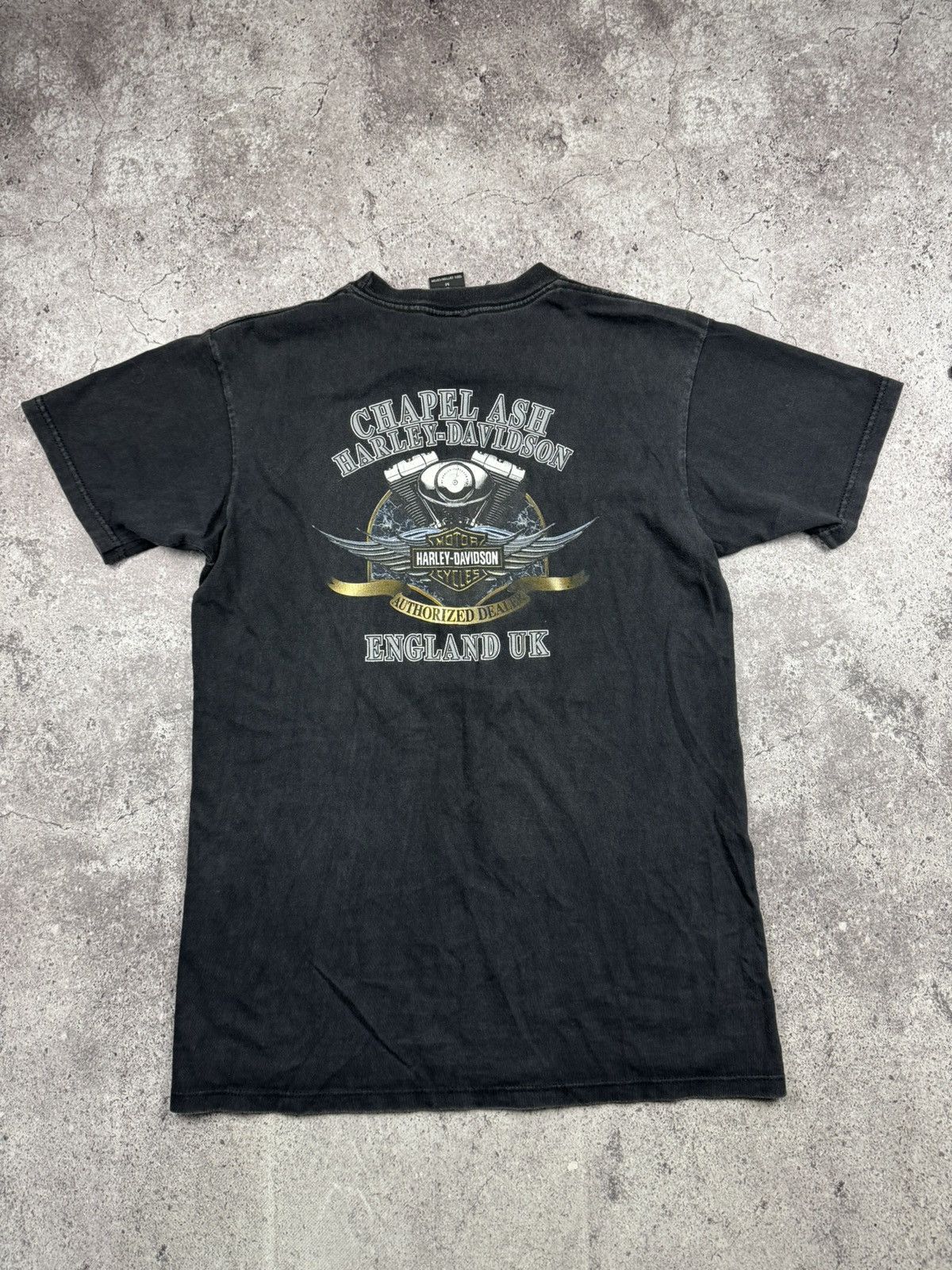 Harley Davidson Vintage 2000s Harley Davidson Eagle Faded Black T-shirt Size US M / EU 48-50 / 2 - 4 Thumbnail