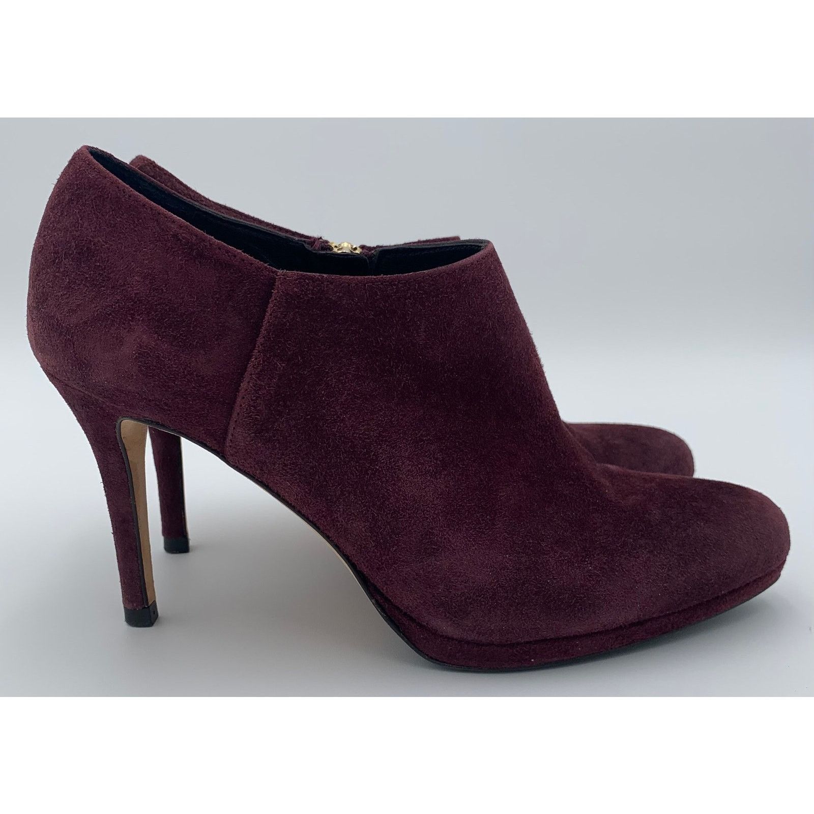 LK Bennett L.K. Bennett Doris Suede Pumps Size 8 Burgundy Ankle Boots Size US 8 / IT 38 - 2 Thumbnail