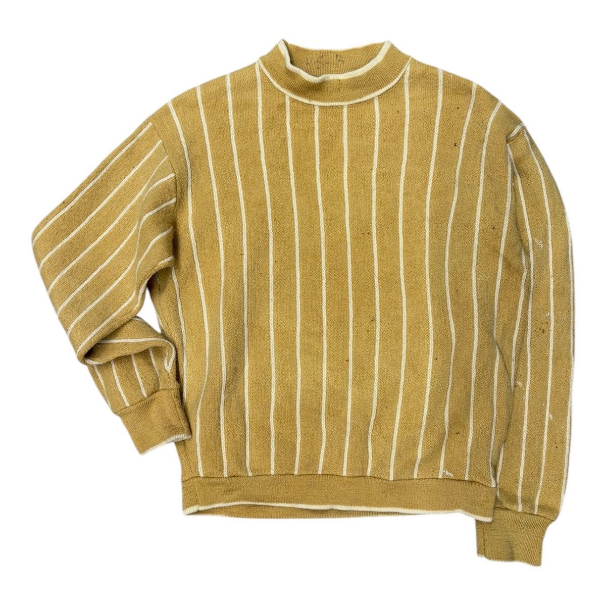 Vintage Vintage 80s Yellow & White Strip Crewneck Sweater Men Size M Size US M / EU 48-50 / 2 - 1 Thumbnail