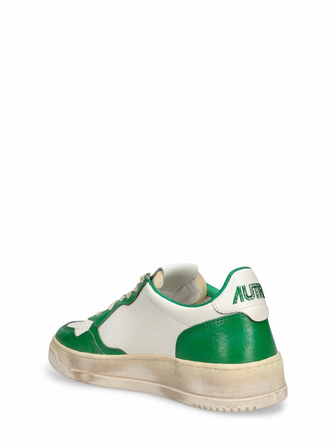 AUTRY o1y0725 Leather Low-Top Sneakers in Green/White Size US 8 / IT 38 - 3 Thumbnail