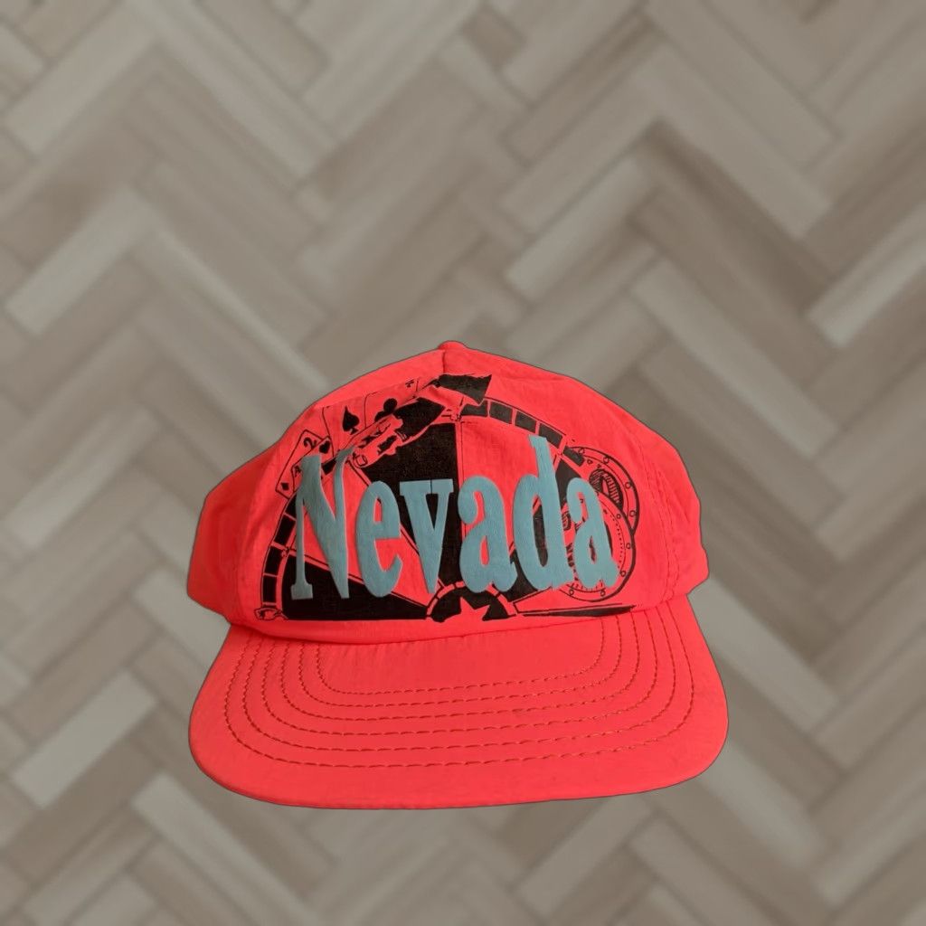 Pinko VINTAGE Las Vegas Snapback Cap Hat Made in USA Pink Adjustable Mens Cap, Pink, Snapback, TruckER, Polyester Blend Size ONE SIZE - 1 Thumbnail