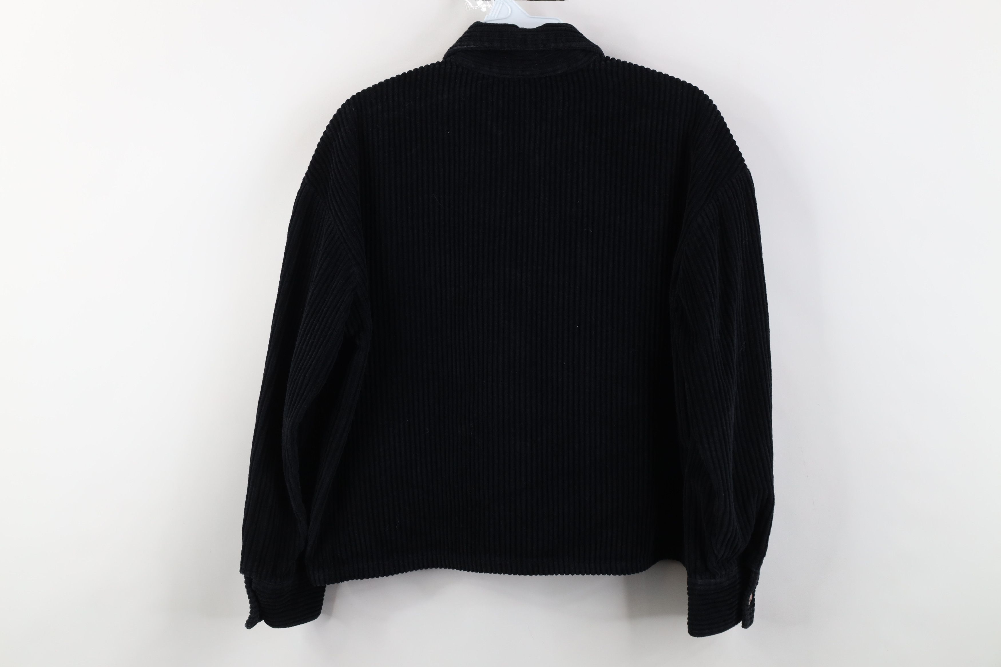 Vintage Vintage 90s Y2K Babydoll Full Zip Corduroy Jacket Black Size S / US 4 / IT 40 - 11 Thumbnail