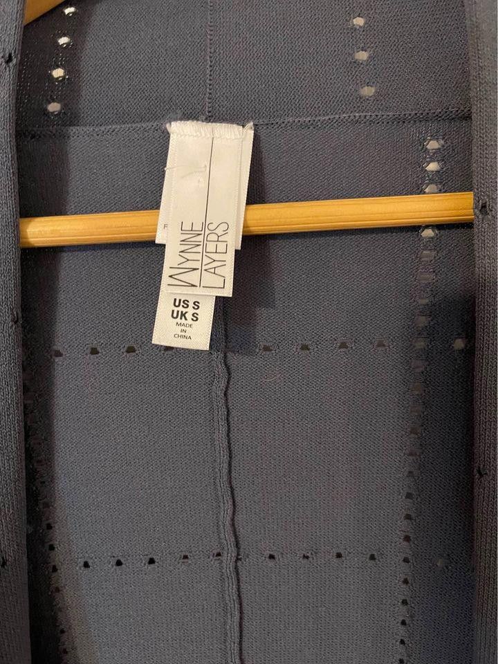 Designer Beautiful Blue Oversized Cardigan Size S, but fits up to M Size S / US 4 / IT 40 - 3 Thumbnail