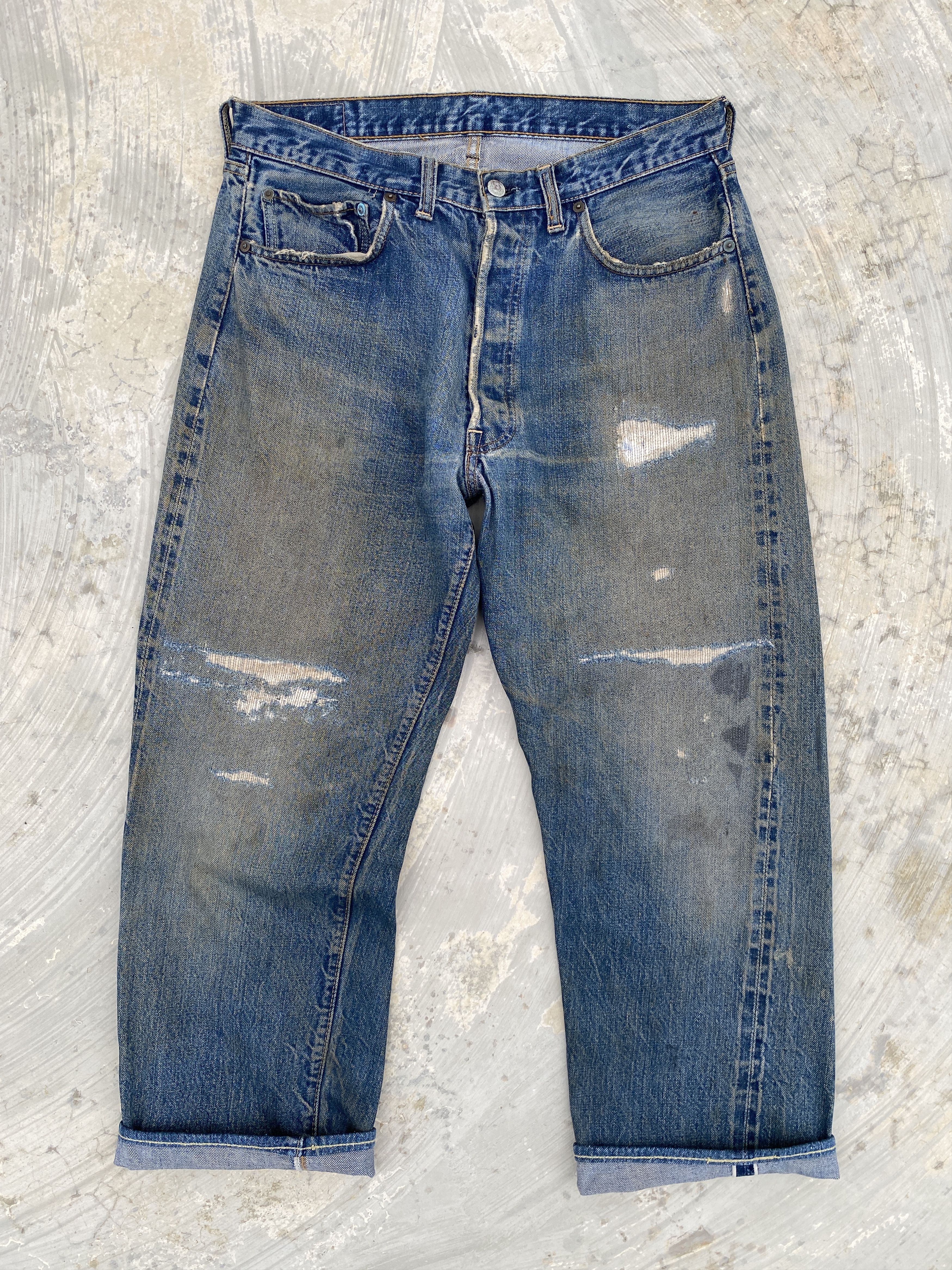 Levi's Vintage 60/70s Levis 501 Big E Redline #6 Selvedge Jeans Size US 33 - 1 Thumbnail