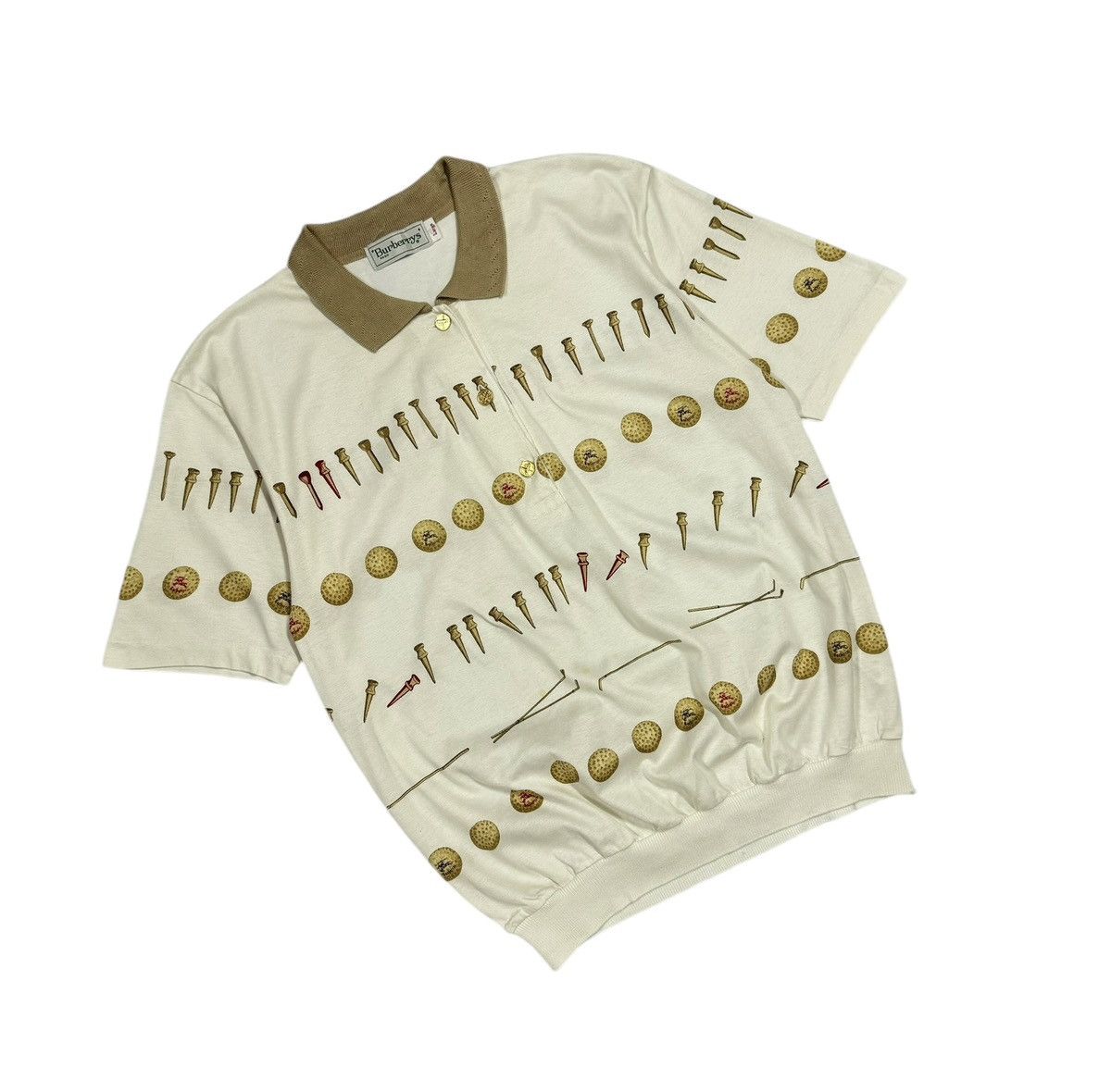 Burberry × Vintage Vtg🔥Burberrys Petite Golf Polo Shirt Size US L / EU 52-54 / 3 - 5 Thumbnail