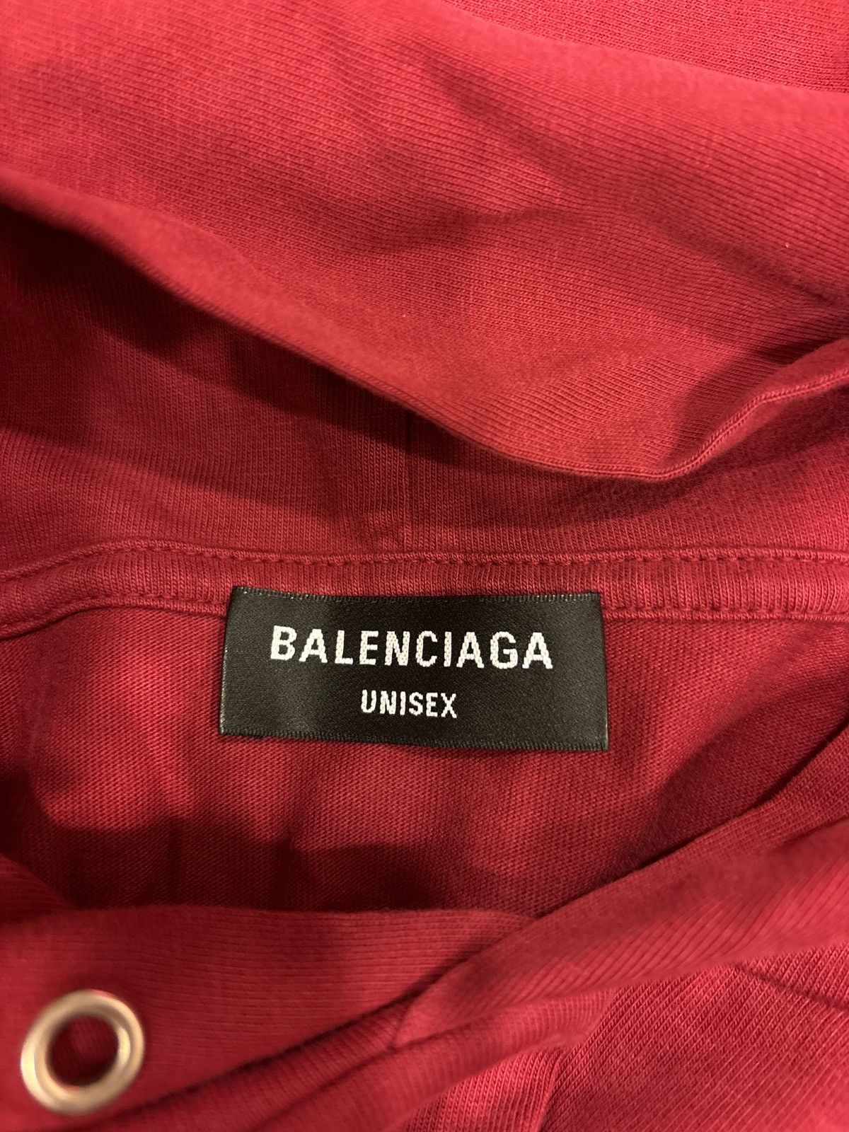 Balenciaga Balenciaga Red College Logo Thin Hoodie Size US L / EU 52-54 / 3 - 5 Thumbnail