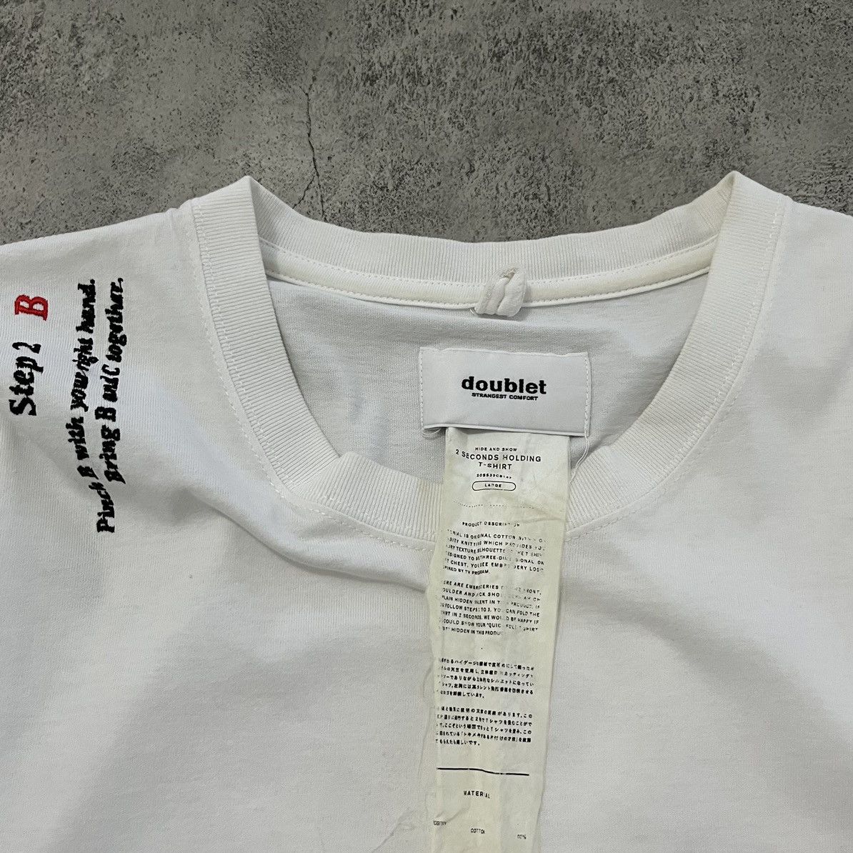 Doublet Doublet White 2 Seconds Holding Tee Size US L / EU 52-54 / 3 - 8 Thumbnail