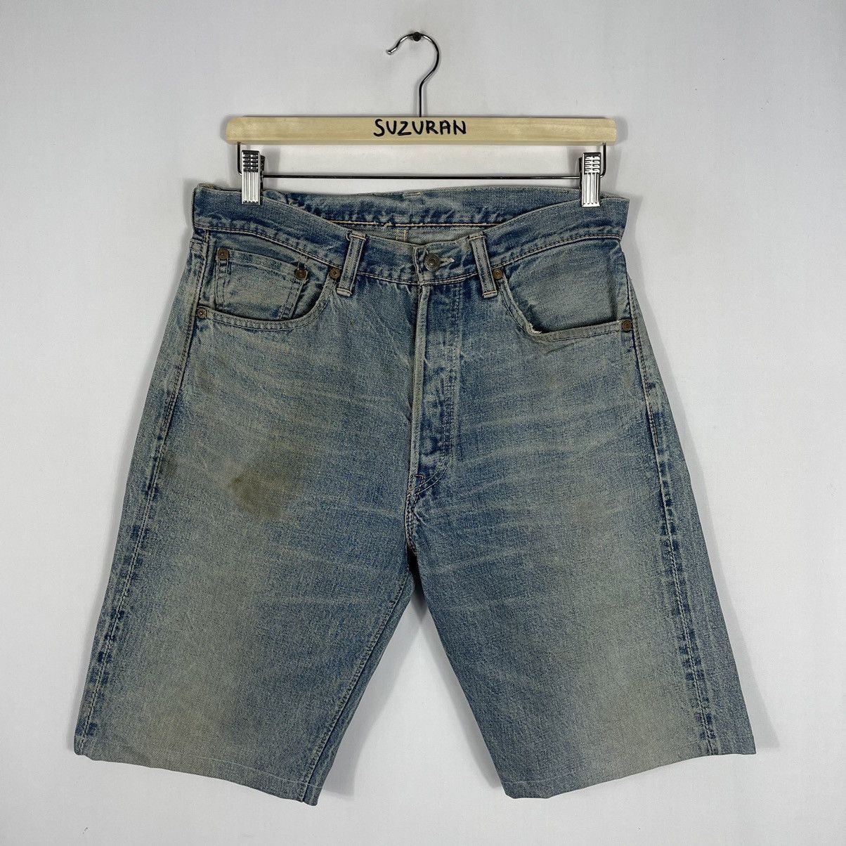 Japanese Brand × Warehouse 🔥Trash🔥🇯🇵Warehouse Stoned Washed Selvedge Dirty Denim Jeans Size US 32 / EU 48 - 1 Thumbnail