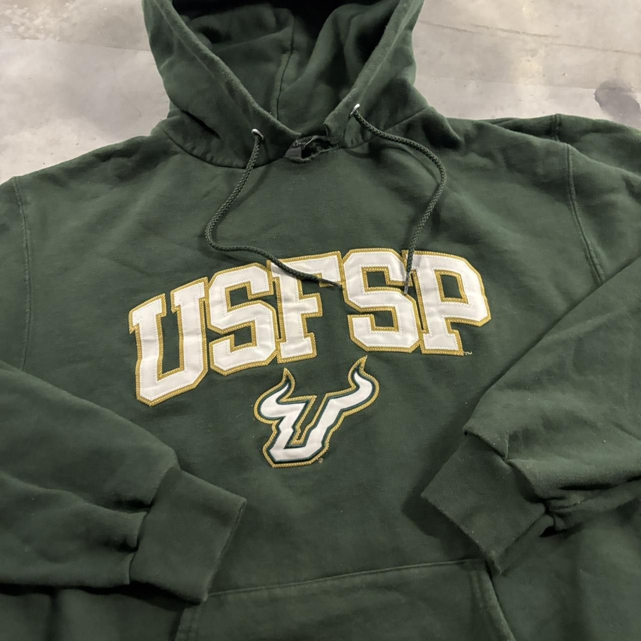 Vintage Crazy Vintage Y2K/2000s Green USFSP College Hoodie! Size M Size US M / EU 48-50 / 2 - 6 Thumbnail