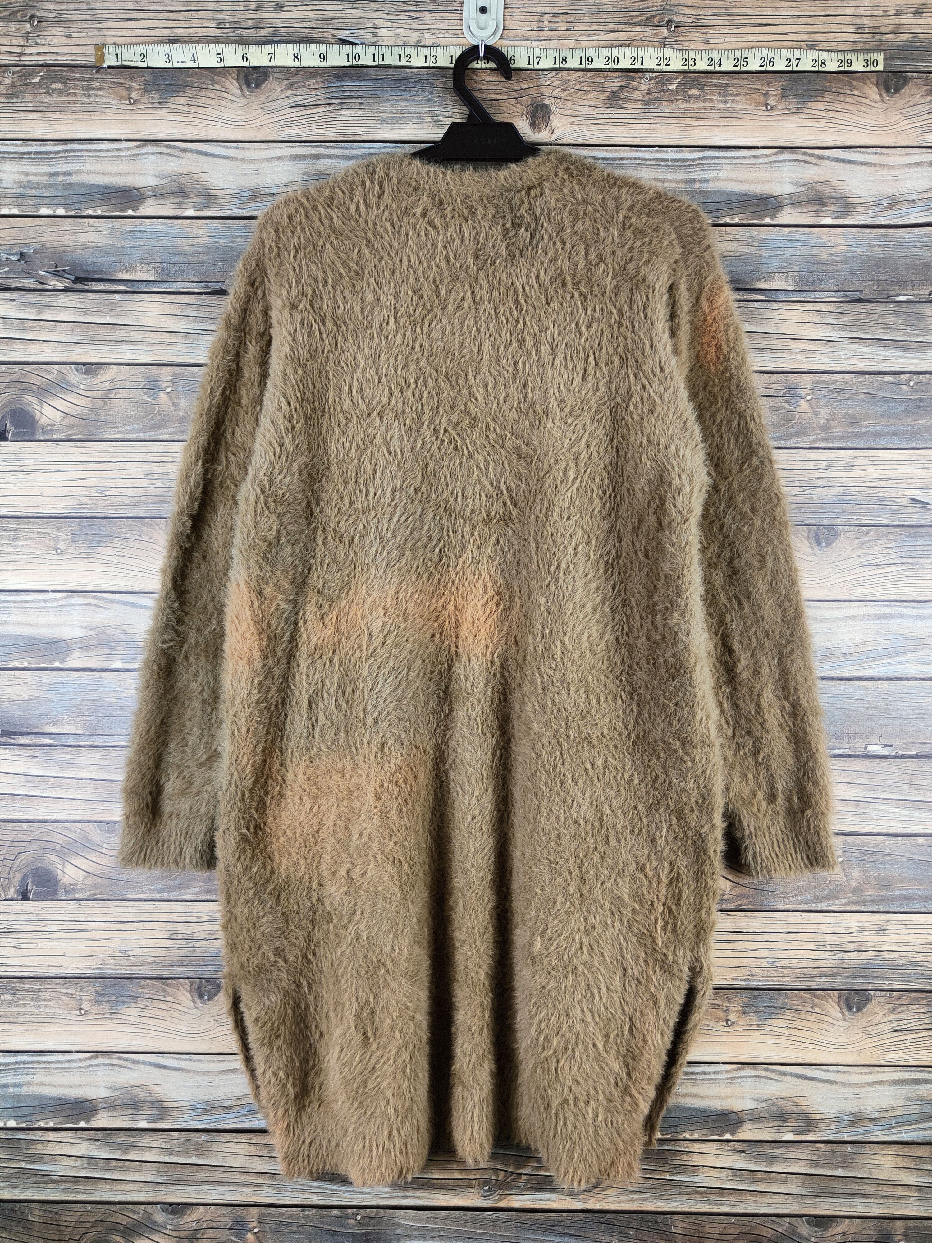 Japanese Brand DL Reor Light Brown faded shaggy Fur Mohair Knitwear #46-530 Size US M / EU 48-50 / 2 - 7 Thumbnail