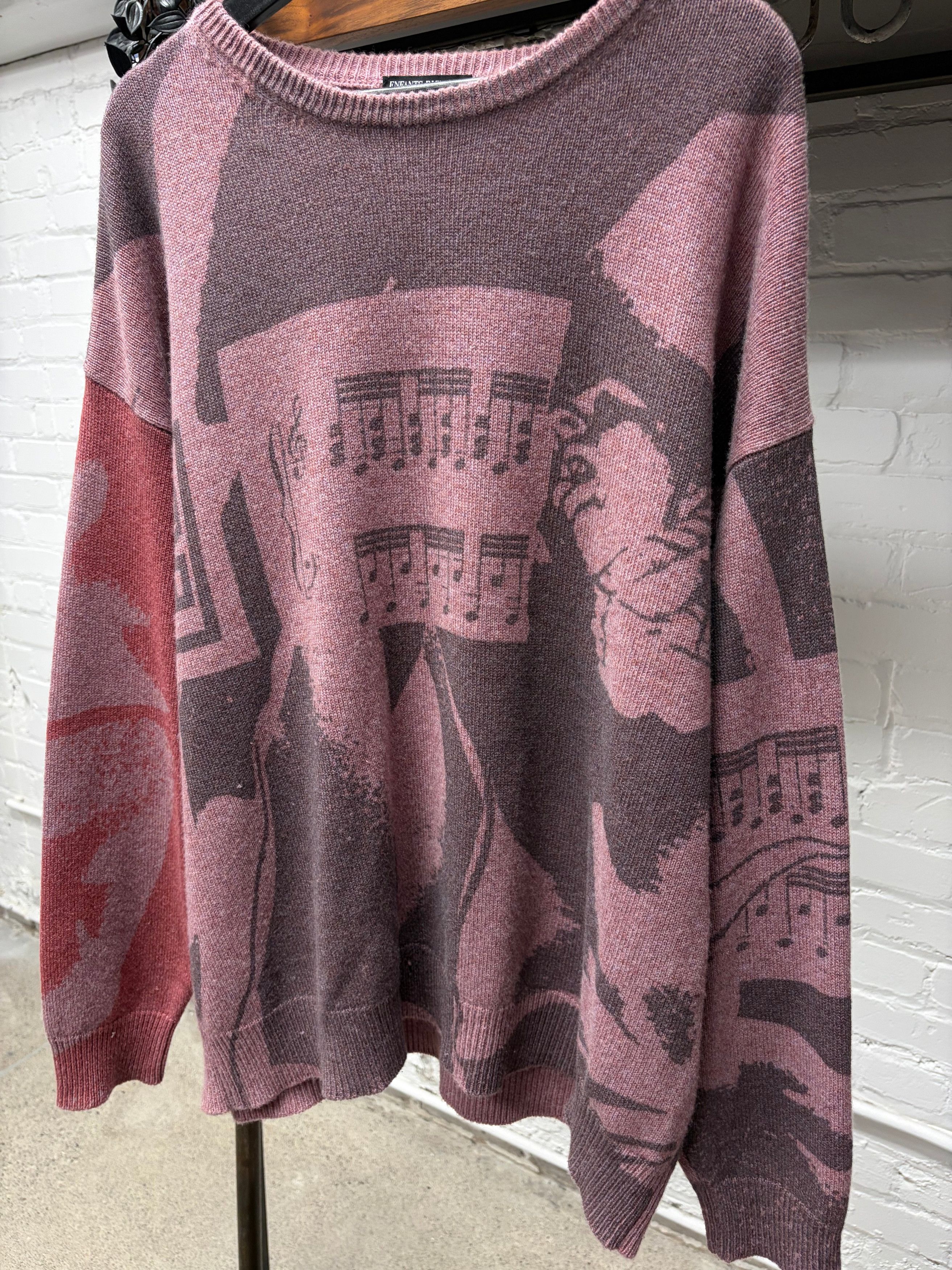 Enfants Riches Deprimes SS2024 Enfants Riches Deprimes ‘Trax Unsound’ Cashmere Music Sweater Size US XXL / EU 58 / 5 - 2 Thumbnail