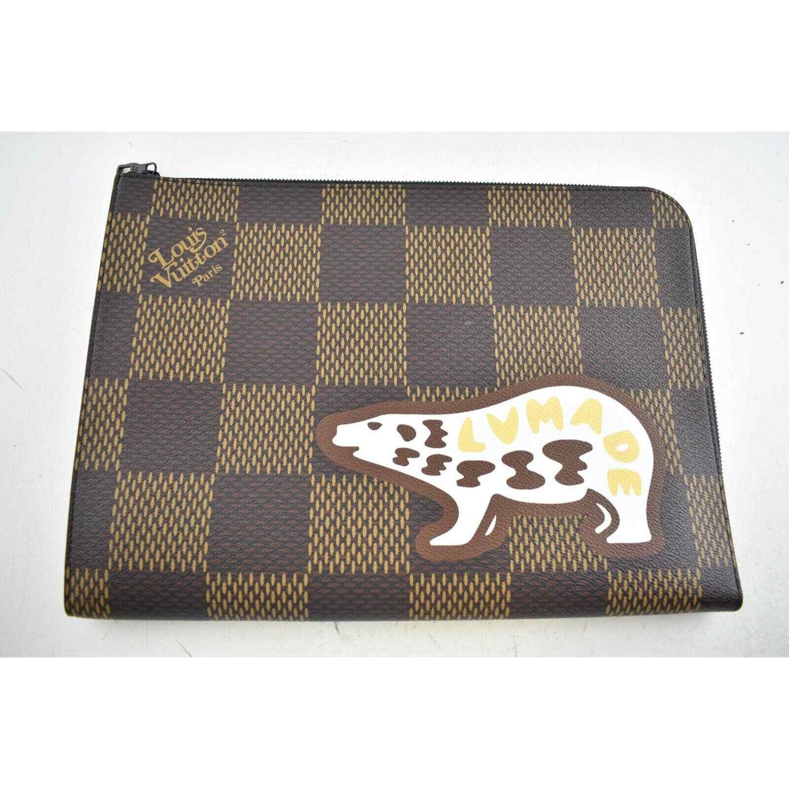 Louis Vuitton Louis Vuitton Giant Monogram Damier Ebene Clutch Bag Size ONE SIZE - 2 Thumbnail