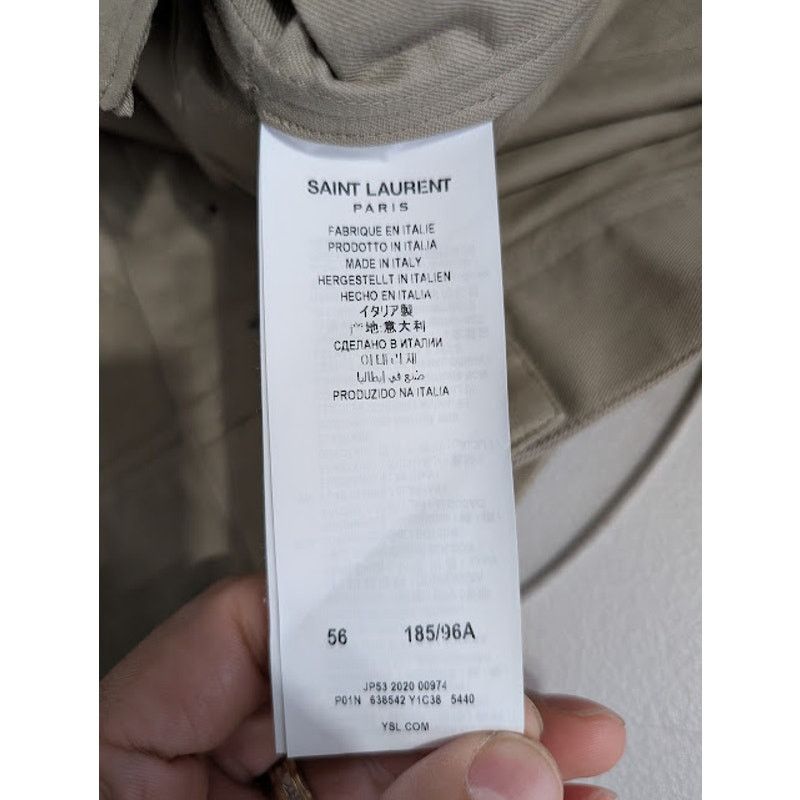 Saint Laurent Paris o1rshd1 Pleated Chino Bermuda Shorts Cotton Serge in Beige Size US 40 / EU 56 - 13 Thumbnail