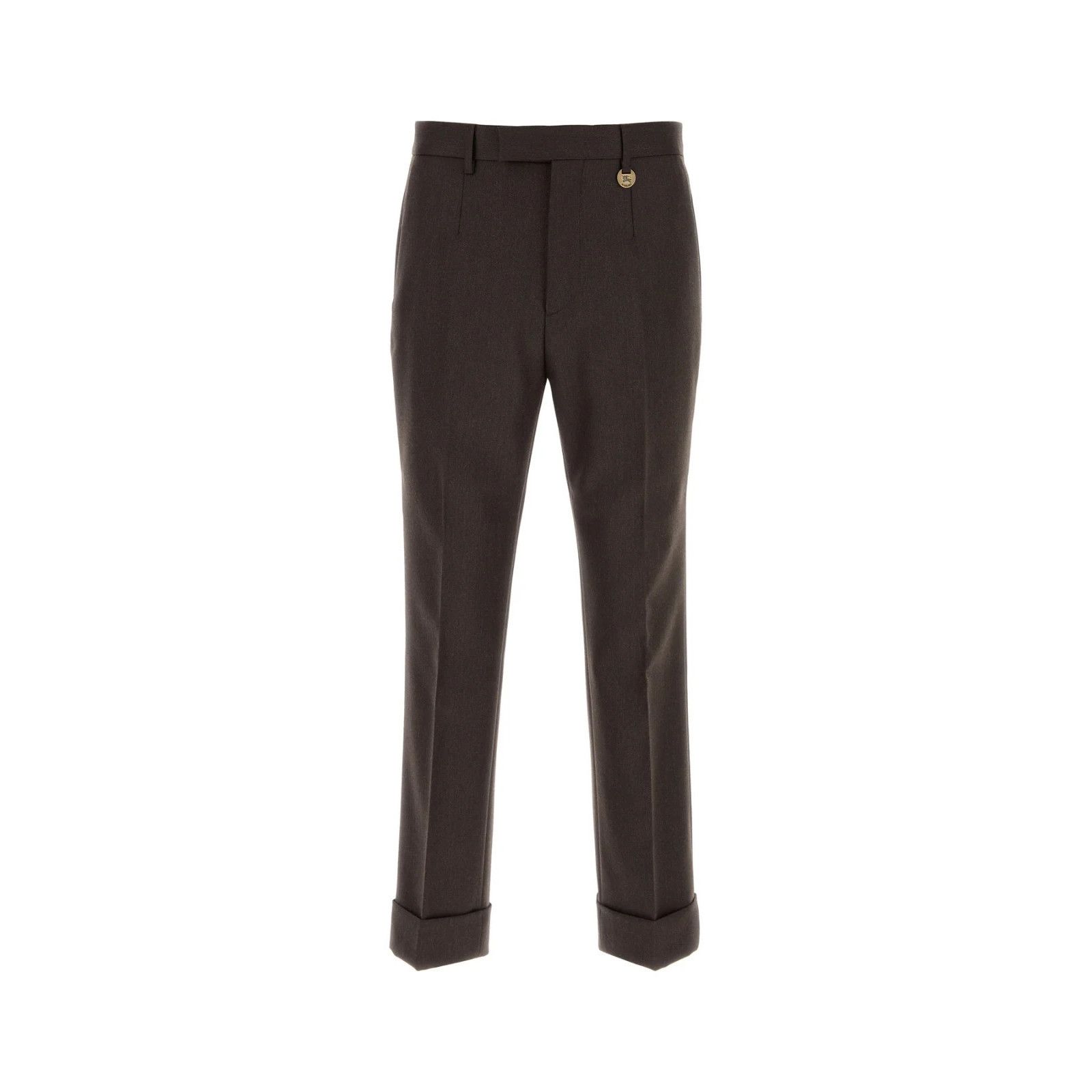 Burberry BURBERRY Dark Brown Wool Pants New & Authentic (Men's size:U Size US 34 / EU 50 - 1 Thumbnail