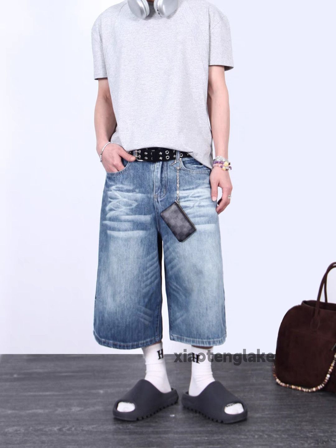 Jean × Vintage Unisex washed faded cleanfit yuppie baggy hiphop shorts Size US 28 / EU 44 - 4 Thumbnail