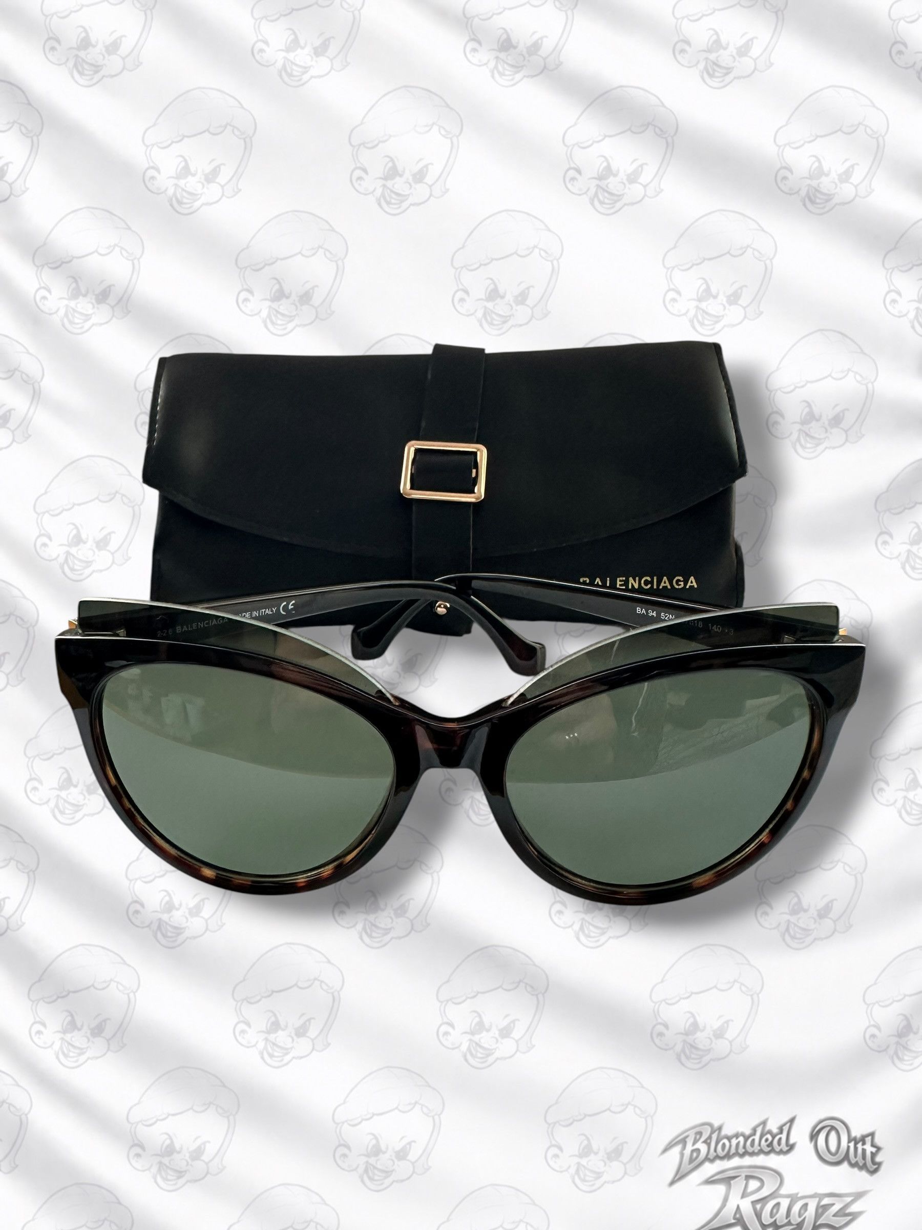 Balenciaga Balenciaga BA94 52N Black/Brown Sunglasses Size ONE SIZE - 2 Thumbnail