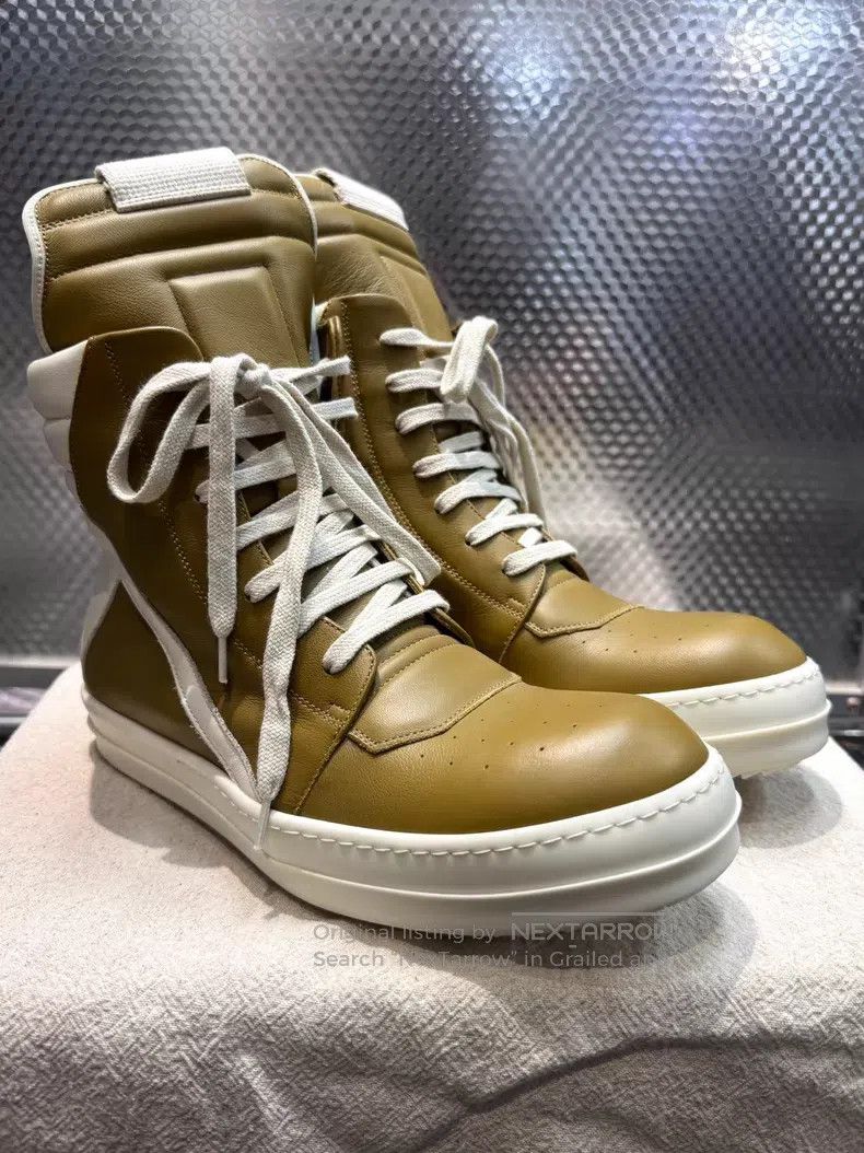 Rick Owens Rick Owens Geobasket leather sneakers with zipper detail| Size US 7 / EU 40 - 2 Thumbnail