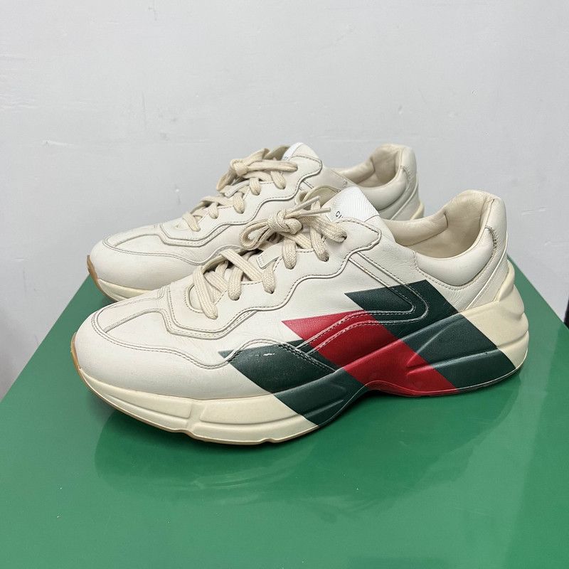 Gucci Gucci Rhyton Leather Low-Top Dad Sneakers 0079 Size US 9.5 / EU 42-43 - 1 Thumbnail