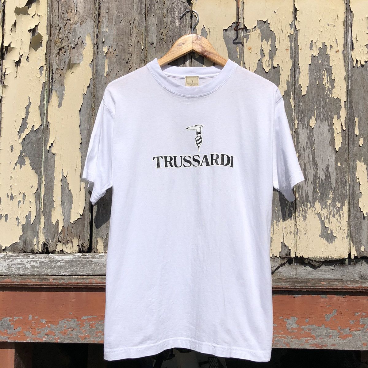 Trussardi Vintage y2k Trussardi Big Logo Tshirt Size US M / EU 48-50 / 2 - 1 Thumbnail