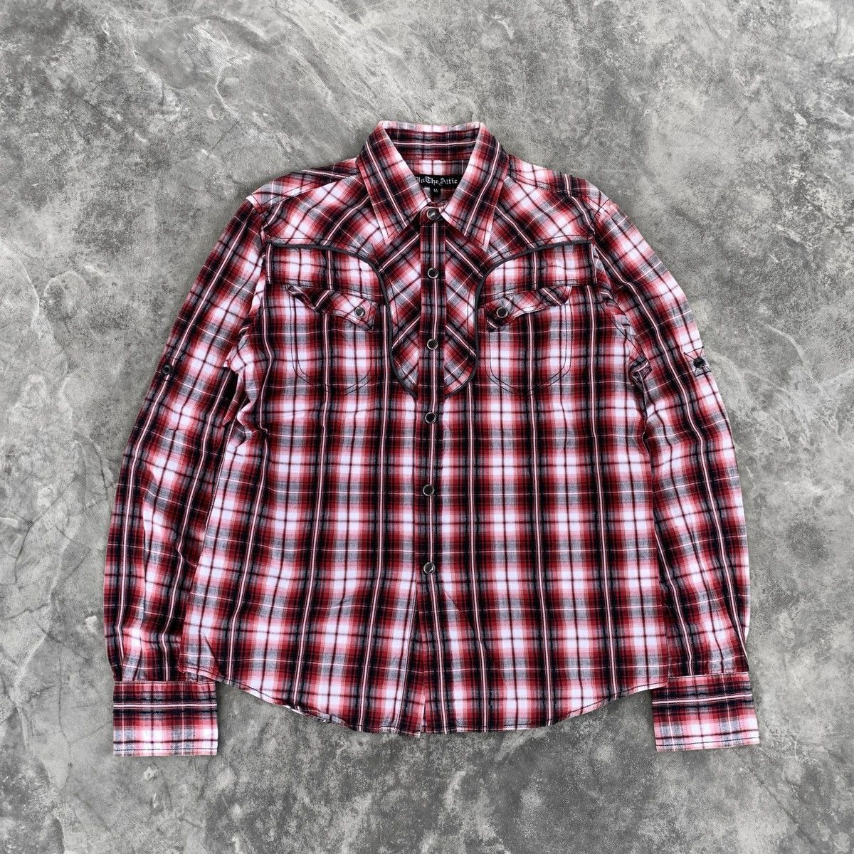 In The Attic In The Attic Plaid Gothic Punk VKei Style Shirt Size US M / EU 48-50 / 2 - 1 Thumbnail