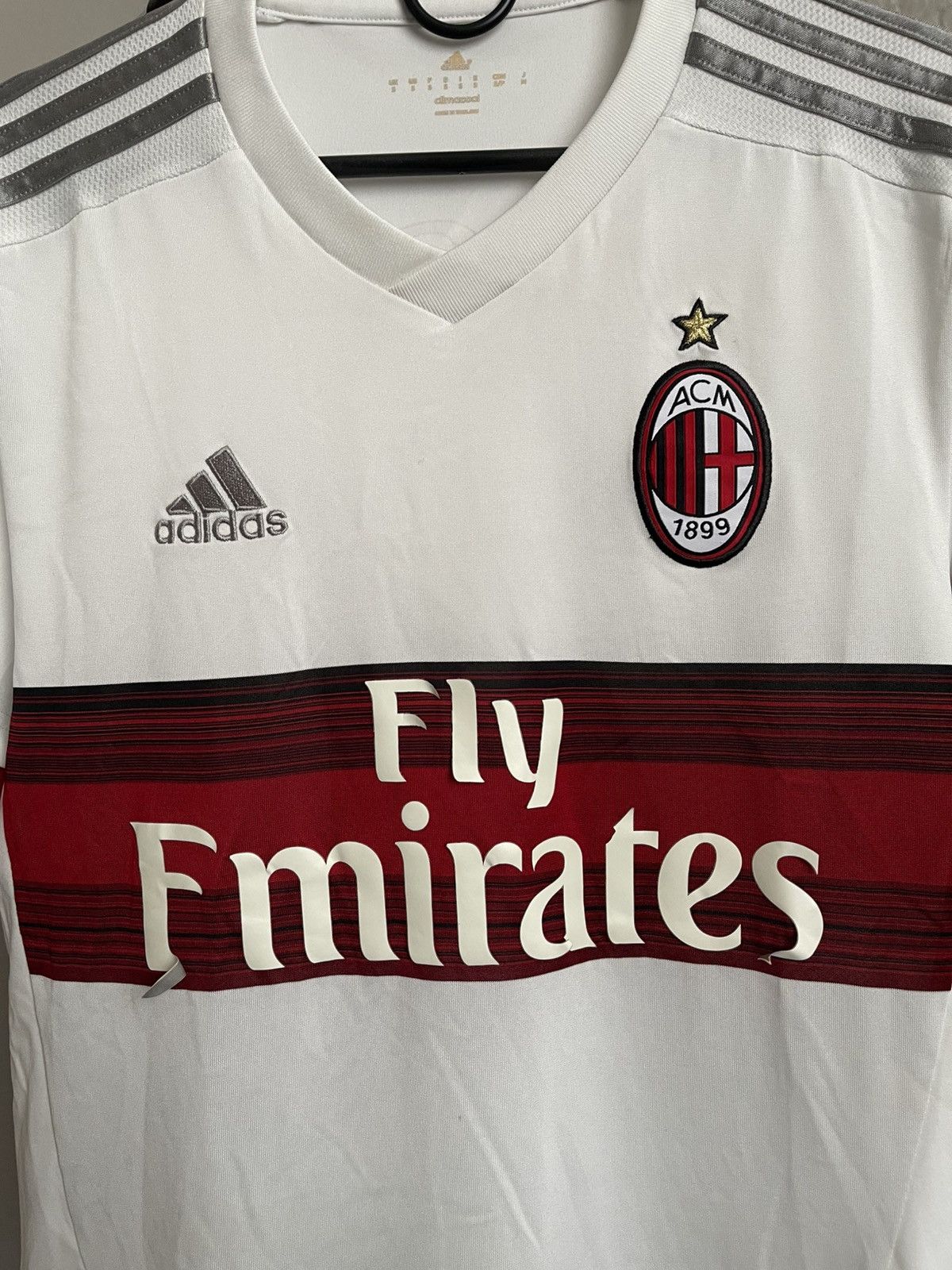 Adidas 2015/2016 AC Milan Bacca Adidas Soccer Jersey T-Shirt Size US S / EU 44-46 / 1 - 10 Thumbnail