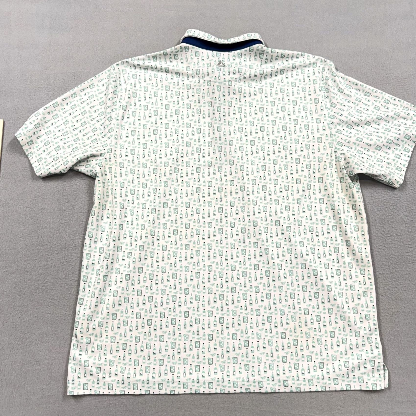 Vintage Bermuda Sands Polo Shirt Mens XL White Cocktail Print Golf Performance Summer Size US XL / EU 56 / 4 - 5 Thumbnail