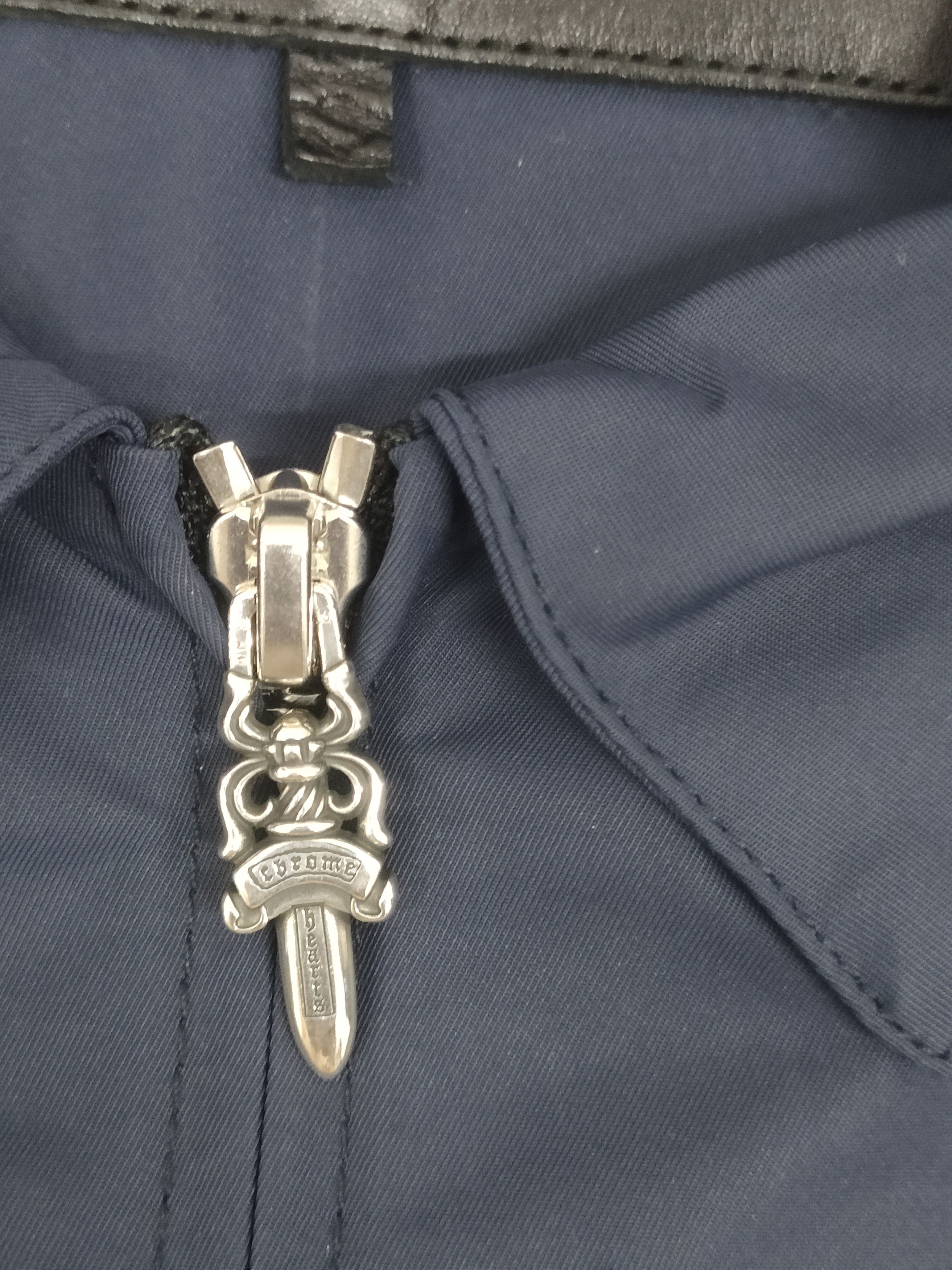 Chrome Hearts Chrome Hearts Yellow Cross Nylon Navy Utility Zip Shirt Size S / US 4 / IT 40 - 5 Thumbnail