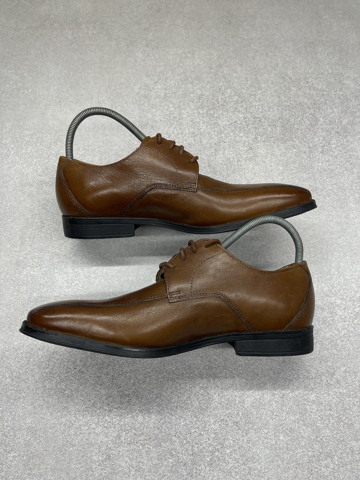 Clarks New Clarks Gilman Mode Leather Shoes Brown Size 41 Size US 7 / EU 40 - 3 Thumbnail