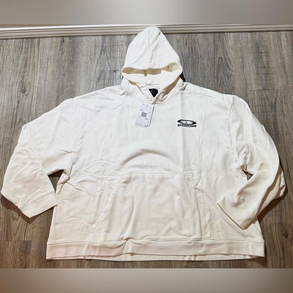 Designer RARE Air Jordan Men's Travis Scott Pullover Sail Hoodie Size US XXL / EU 58 / 5 - 1 Thumbnail