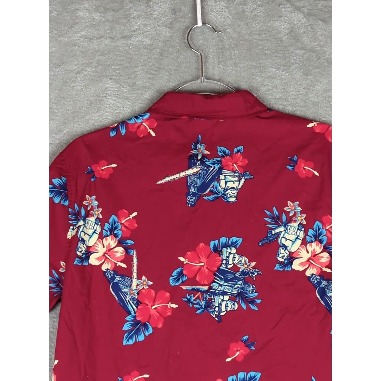 Star Wars Star Wars Hawaiian Shirt Mens Small Red Button Up Tropical Darth Vader Floral Size US S / EU 44-46 / 1 - 5 Thumbnail