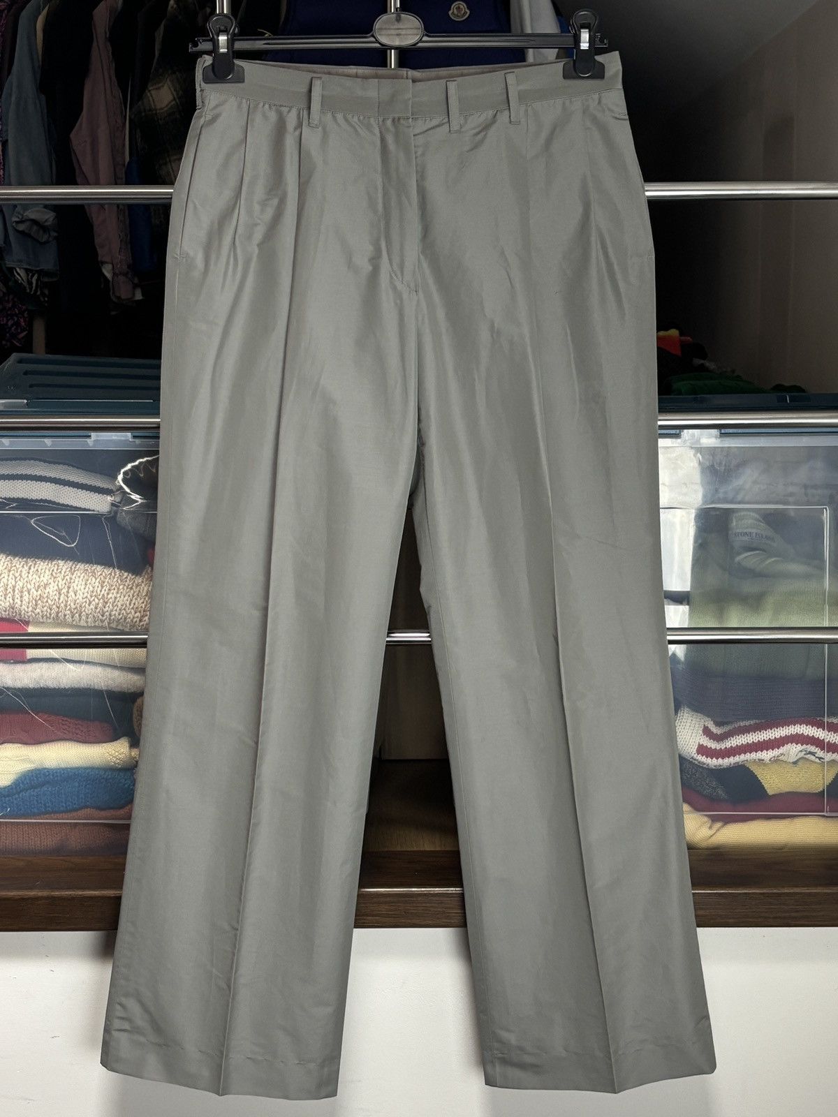 Jil Sander Jil Sander Vintage Wide Leg Crease Casual Chino Pants Size 26" / US 2 / IT 38 - 1 Thumbnail