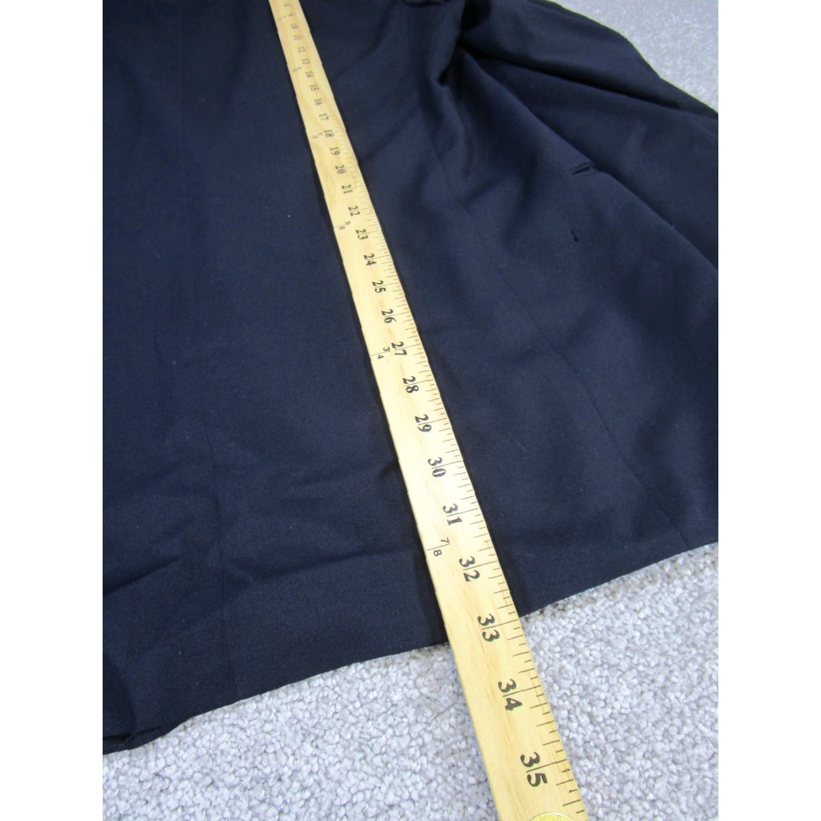 Vintage Mani Sport Coat Men 44 Navy Blue Wool Single-Breasted Jacket/Coat Regular Length Solid Pattern Mens 2 Piece Sports Theme Size US S / EU 44-46 / 1 - 5 Thumbnail
