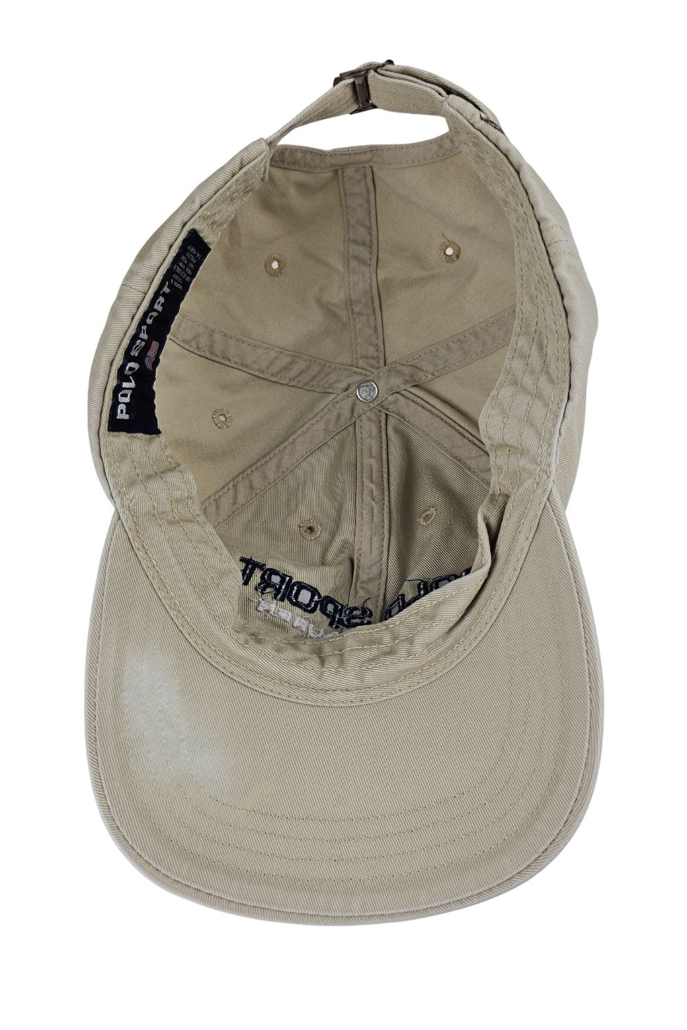 Polo Ralph Lauren 1990s Polo Sport RL “Flag Logo” Cap - Beige, OSFA, Taiwan Size ONE SIZE - 4 Thumbnail