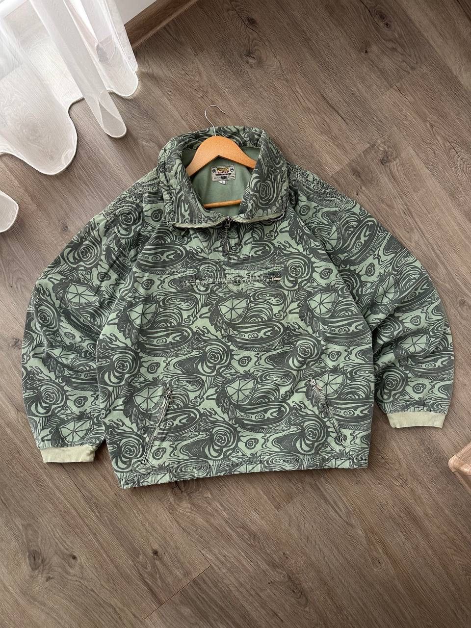 Japanese Brand × Vintage Vintage Japanese Anorak Rocky Printed Green Jacket Y2K Size US M / EU 48-50 / 2 - 4 Thumbnail