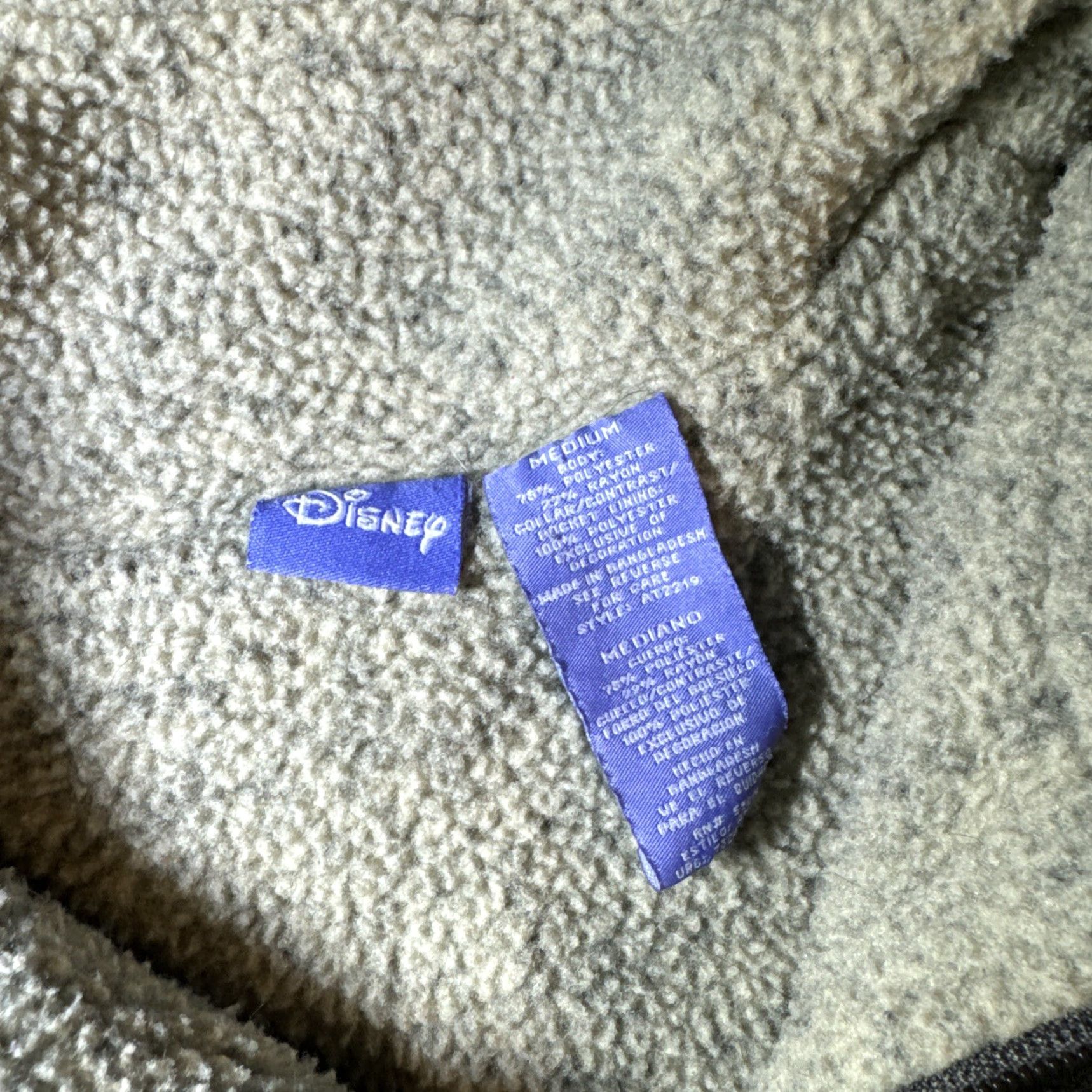 Disney VINTAGE Disney Eeyore True Blue Unit Embroidered Fleece Quarter Zip Sweatshirt M Gray Unisex Adults Woven? Size M / US 6-8 / IT 42-44 - 4 Thumbnail