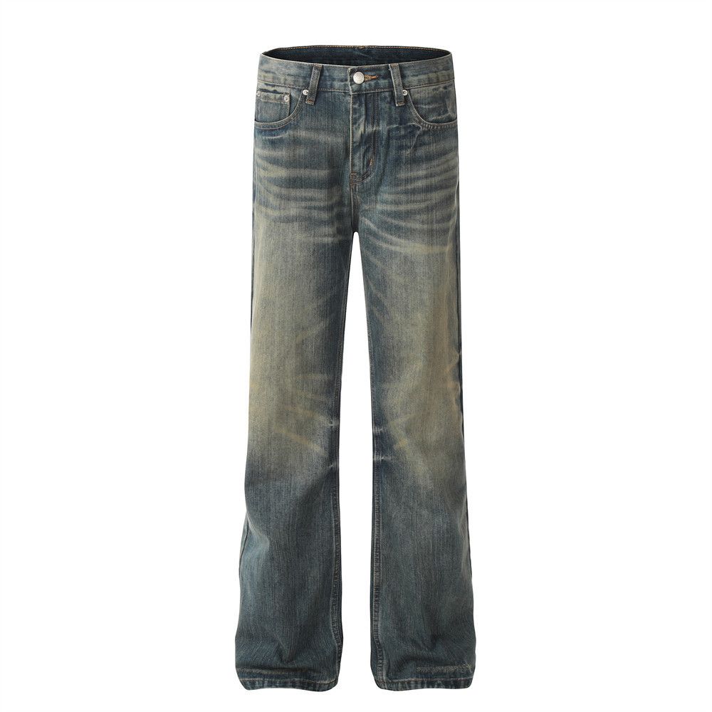 Japanese Brand × Jean Retro loose punk washed distressed casual men's jeans Size US 32 / EU 48 - 1 Thumbnail