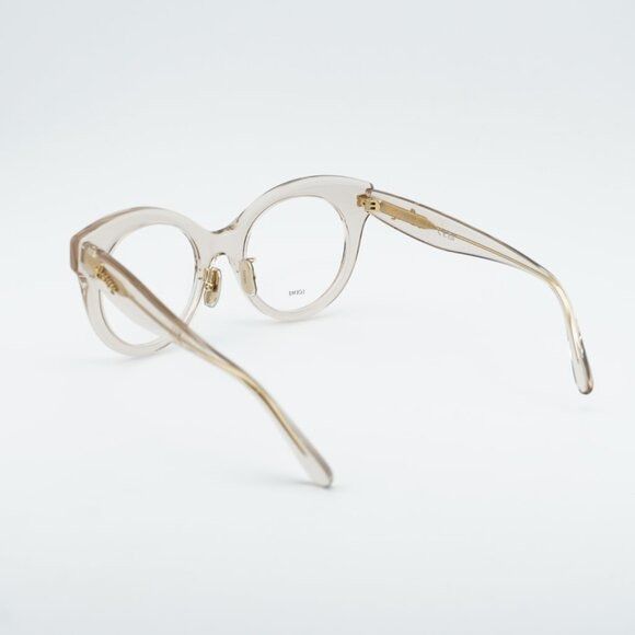 Loewe Loewe LW50074F 057 Eyeglasses Transparent Brown 50mm Cat Eye Size ONE SIZE - 3 Thumbnail