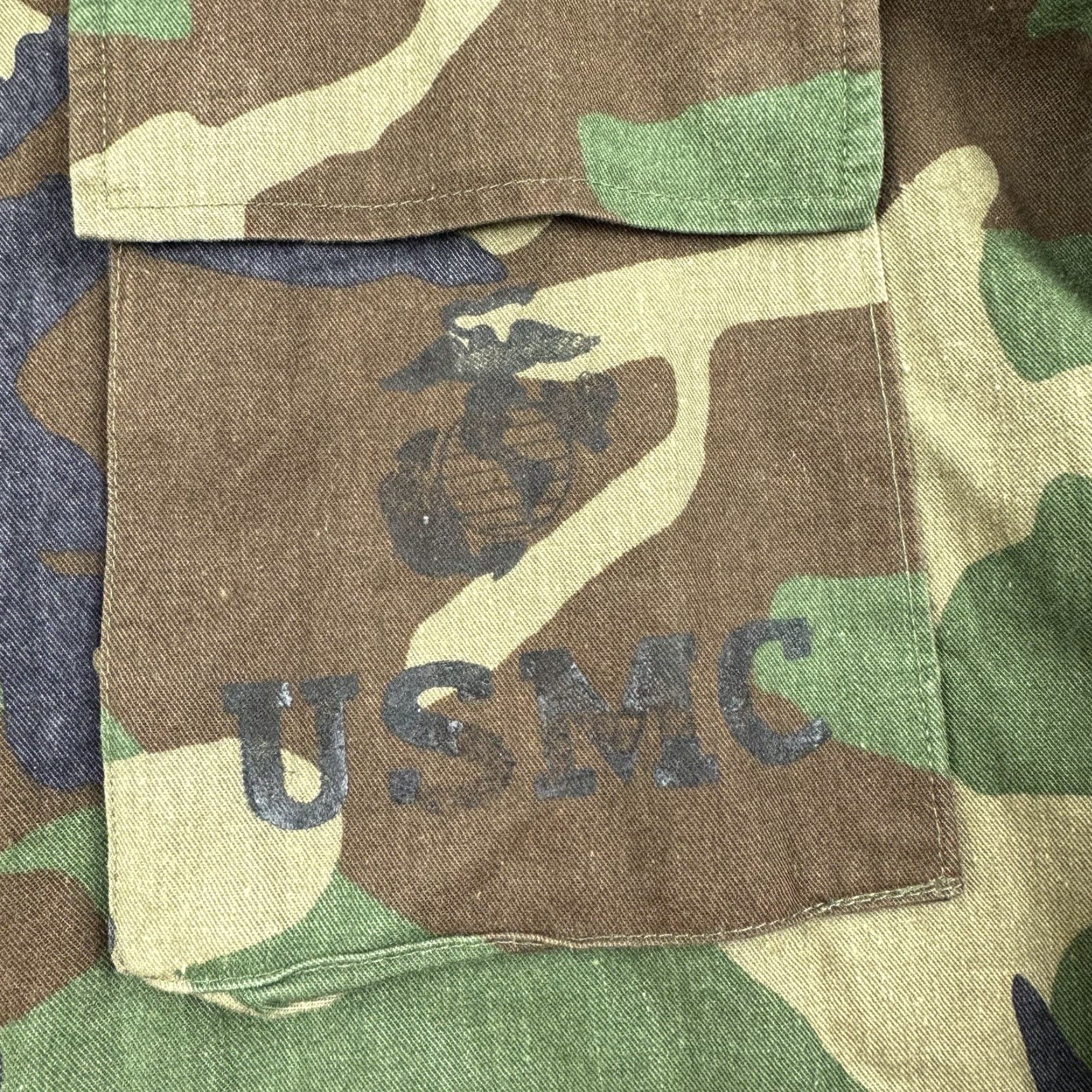 AMO VINTAGE US Marine Corps Camouflage Shirt Adult Small Military 80s Button-Up Mens Size US S / EU 44-46 / 1 - 3 Thumbnail