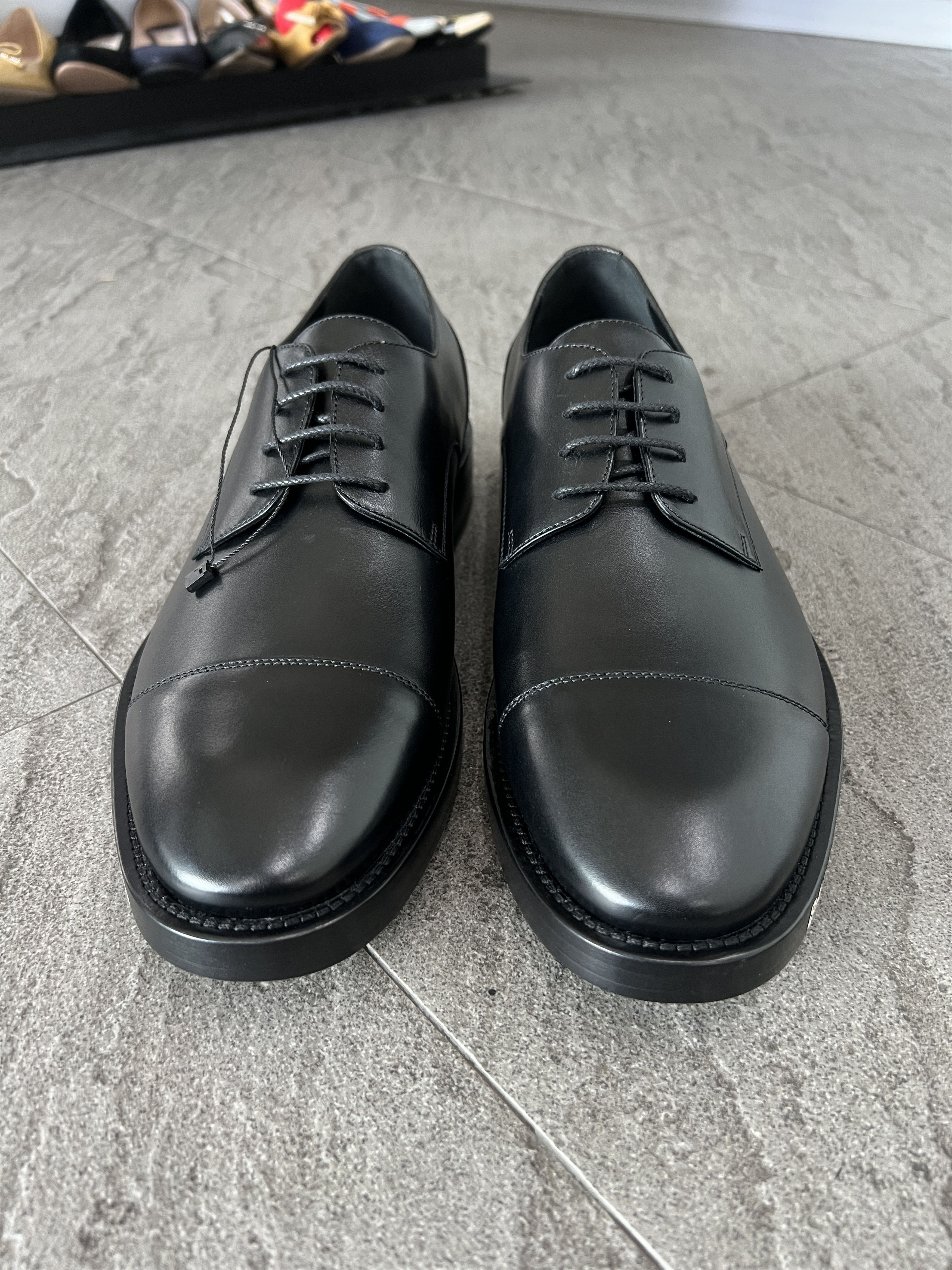 Balenciaga Balenciaga Black Leather Derby Shoes Logo Sole 43 Size US 10 / EU 43 - 7 Thumbnail