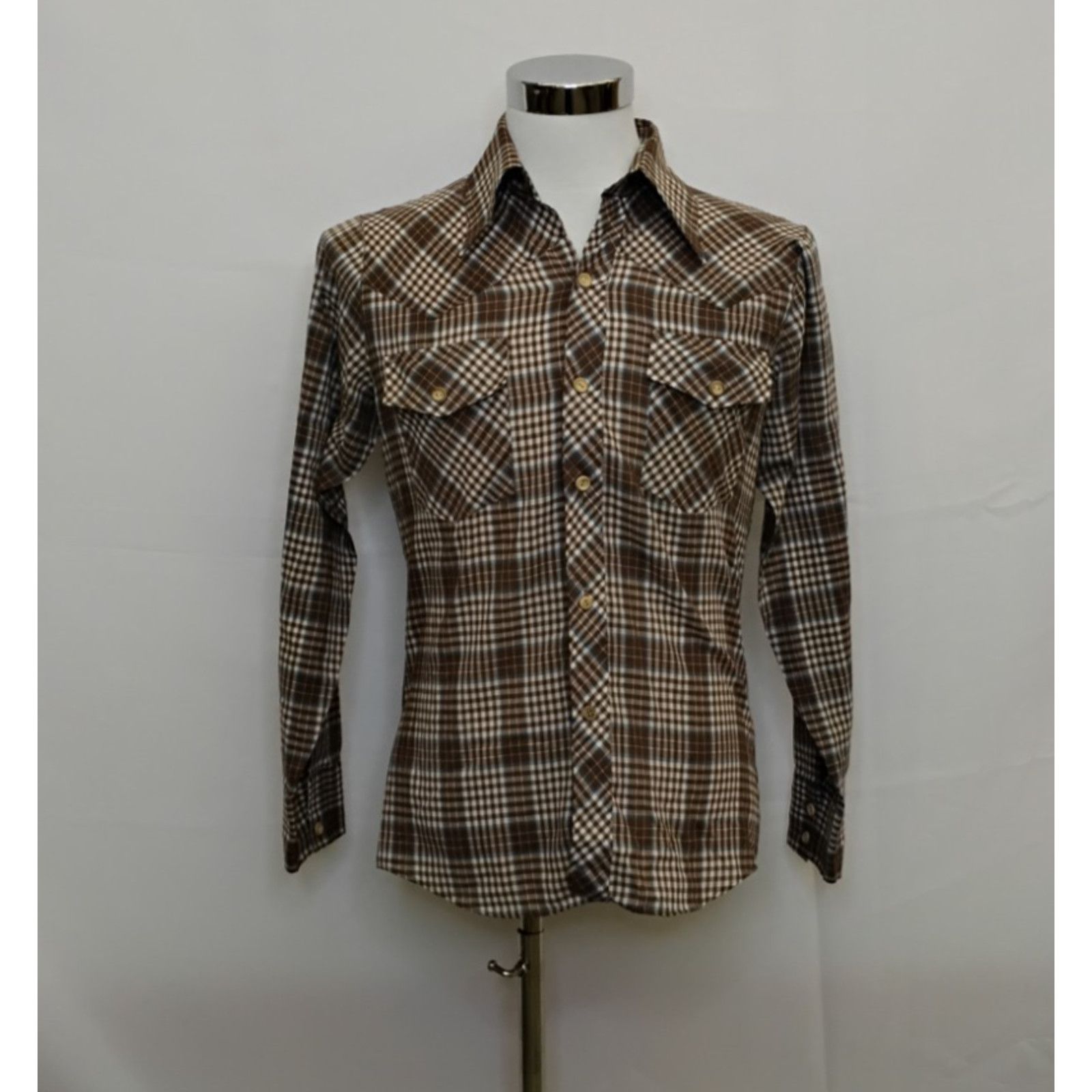 Levi's Levi's Panatella Shirt Men's M Brown/Blue Vintage 70s Big E Size US M / EU 48-50 / 2 - 2 Thumbnail