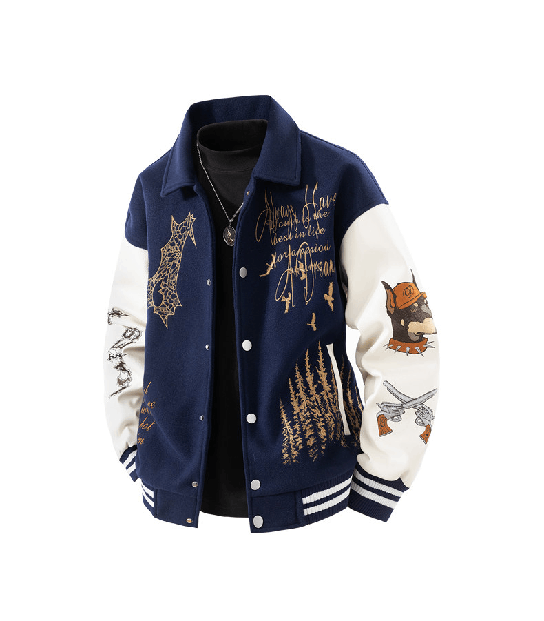 Other Embroidered Varsity Jacket Streetwear Baseball Jacket Size US M / EU 48-50 / 2 - 1 Thumbnail