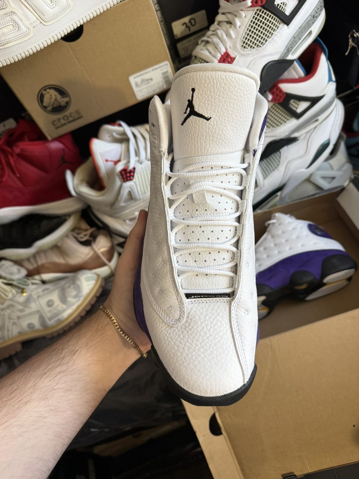 Jordan Brand Jordan retro 13 laker sz 9.5 Size US 9.5 / EU 42-43 - 2 Thumbnail