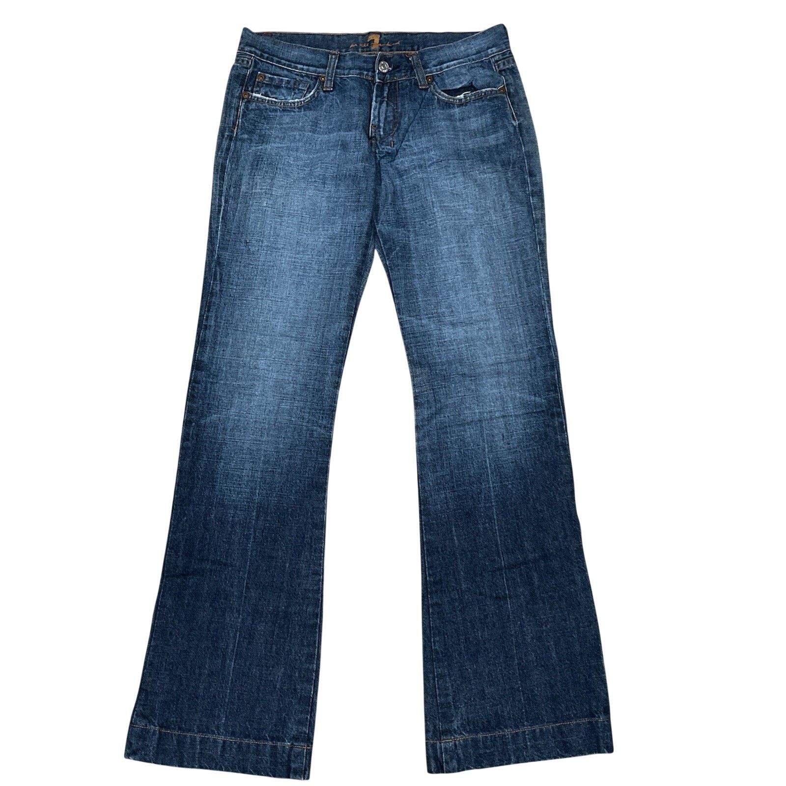 7 For All Mankind 7 For All Mankind Jeans Womens 29x31 Dojo Flare Low Rise USA Size 29" - 2 Thumbnail
