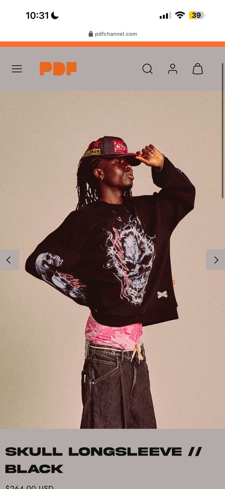 PDF PDF Channel Skull Longsleeve // Black Size US M / EU 48-50 / 2 - 2 Thumbnail