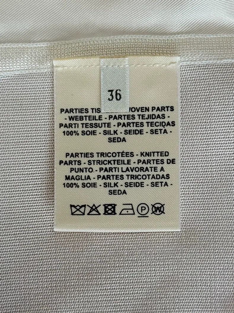 Hermes Hermes silk short sleeve T-shirt, cream white with gold pr Size XS / US 0-2 / IT 36-38 - 6 Thumbnail