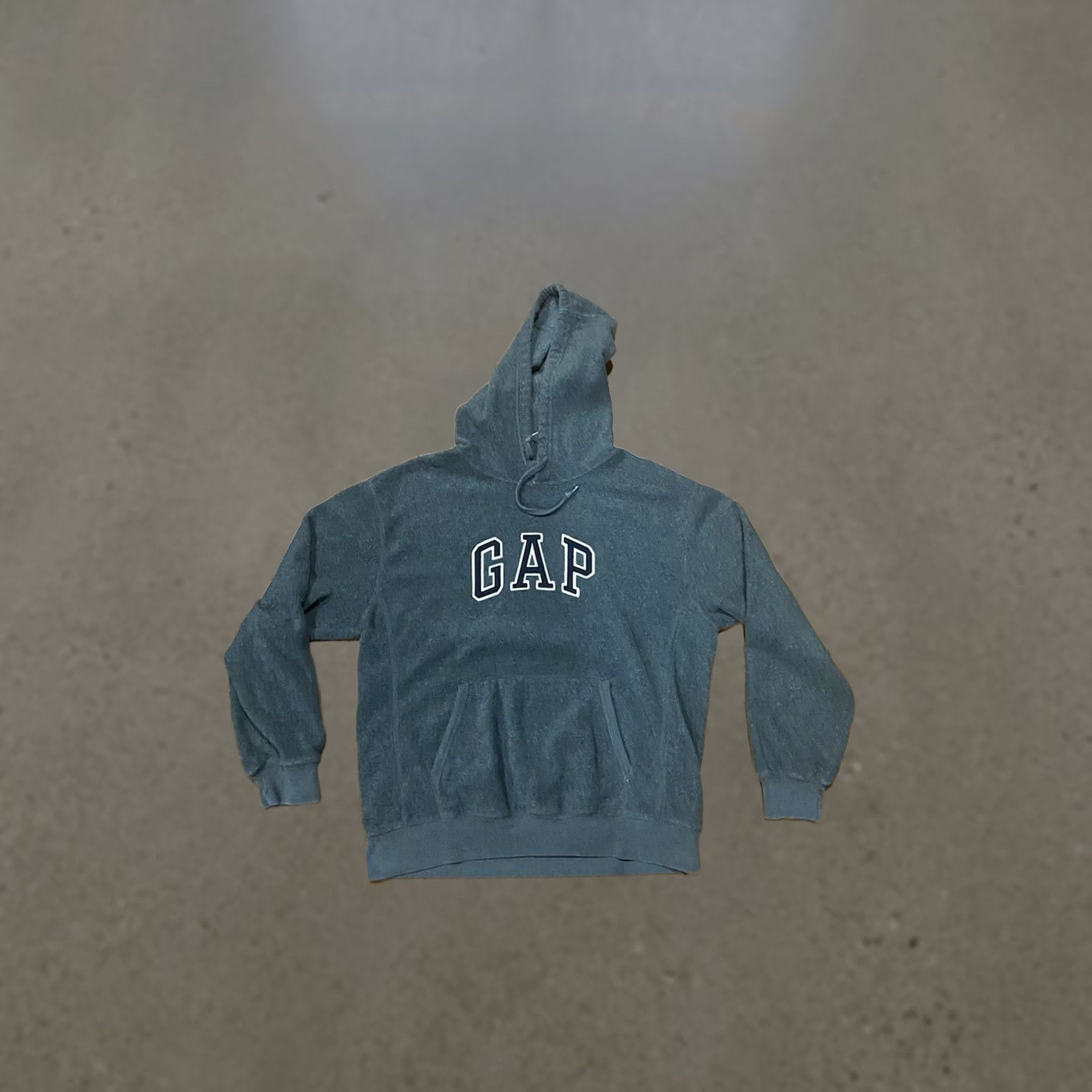 Gap VINTAGE Gap Hoodie Mens S Gray Sweatshirt Spellout Logo Y2K Pullover Sweatshirt Logo Embroidered Hooded Pockets Crew Neck Cotton Polyester Size US S / EU 44-46 / 1 - 1 Thumbnail