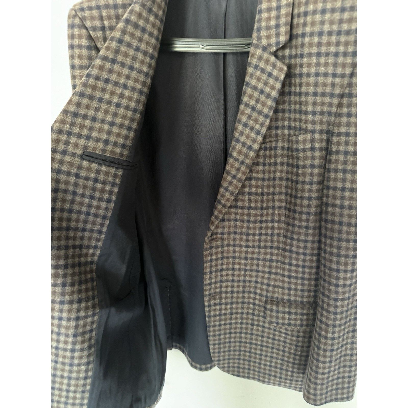 Vince Vince Checkered Wool Blend Sport Coat Blazer EUC Sz 46 Size 46R - 4 Thumbnail